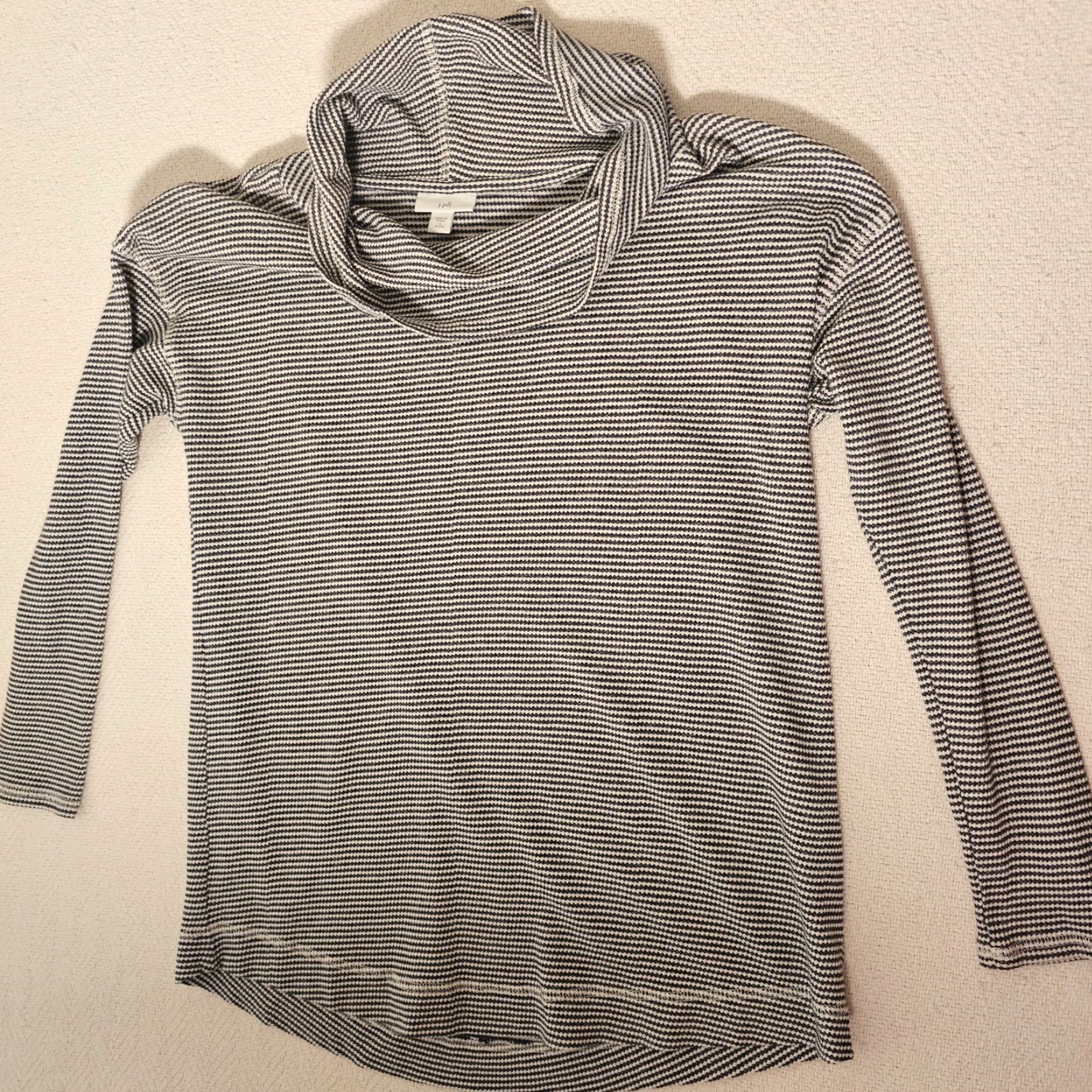 J. Jill J Jill Sweater Women's M Gray Knit Turtleneck Long Sleeve Lightweight Cotton Size M / US 6-8 / IT 42-44 - 5 Thumbnail