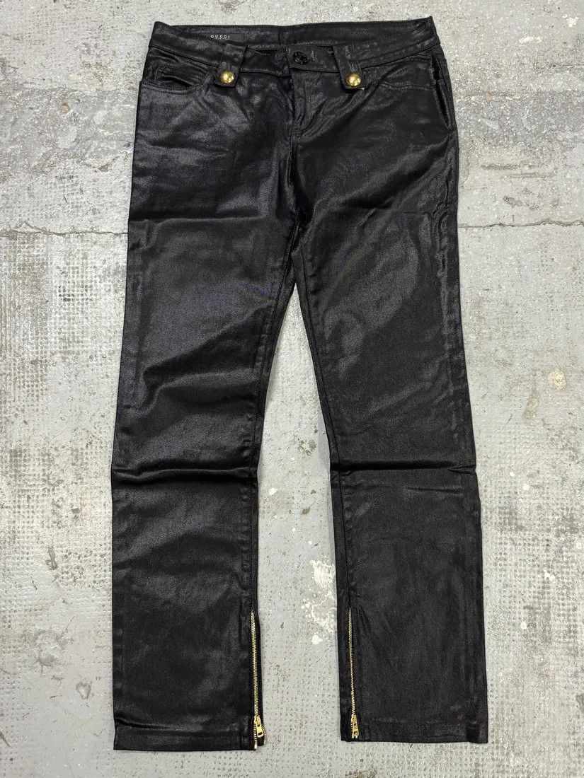 Gucci × Vintage FW2008 Gucci Black Elegant 2 Zips Pants Size 27" / US 4 / IT 40 - 1 Thumbnail