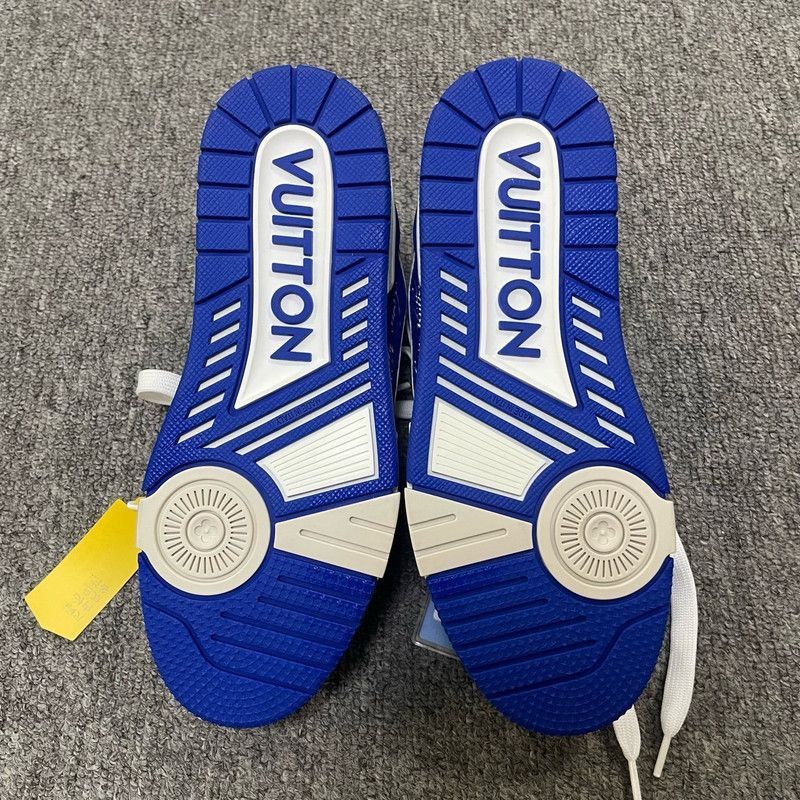 Louis Vuitton Louis Vuitton Blue and White Trainer Sneakers -2508 Size US 7.5 / EU 40-41 - 6 Thumbnail