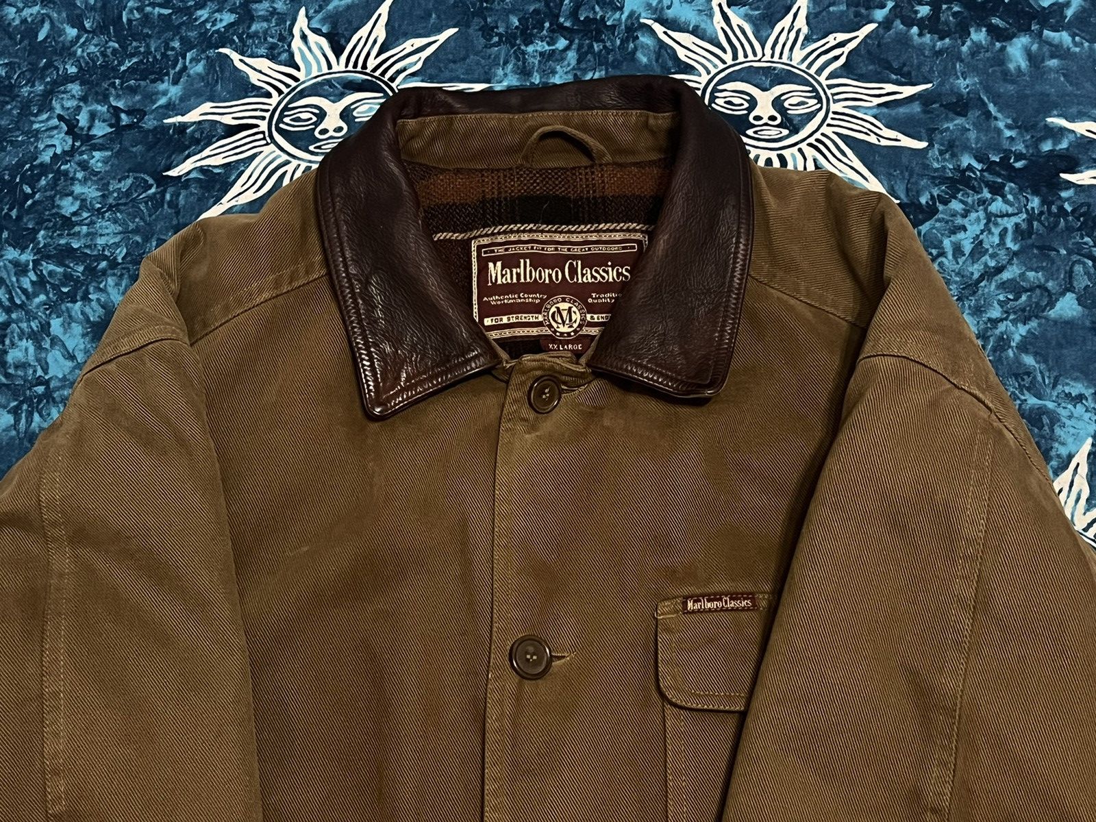 Marlboro Marlboro Classics Vintage 90's Blanket Lined Coat Size US XL / EU 56 / 4 - 2 Thumbnail