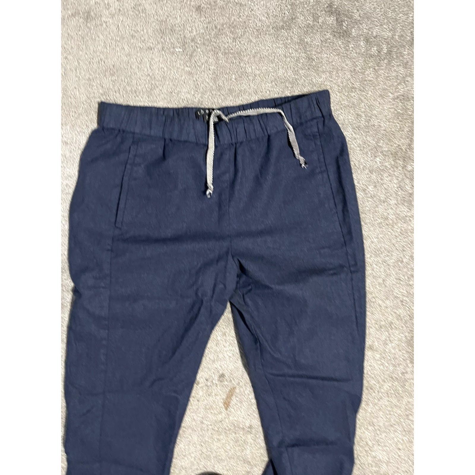 Theory Theory Wool Pants Navy M | Theory Womens Pants Elastic Waist Straight Leg 100% Wool Regular Inseam 26 Blue(Size M) Size 32" / US 10 / IT 46 - 2 Thumbnail