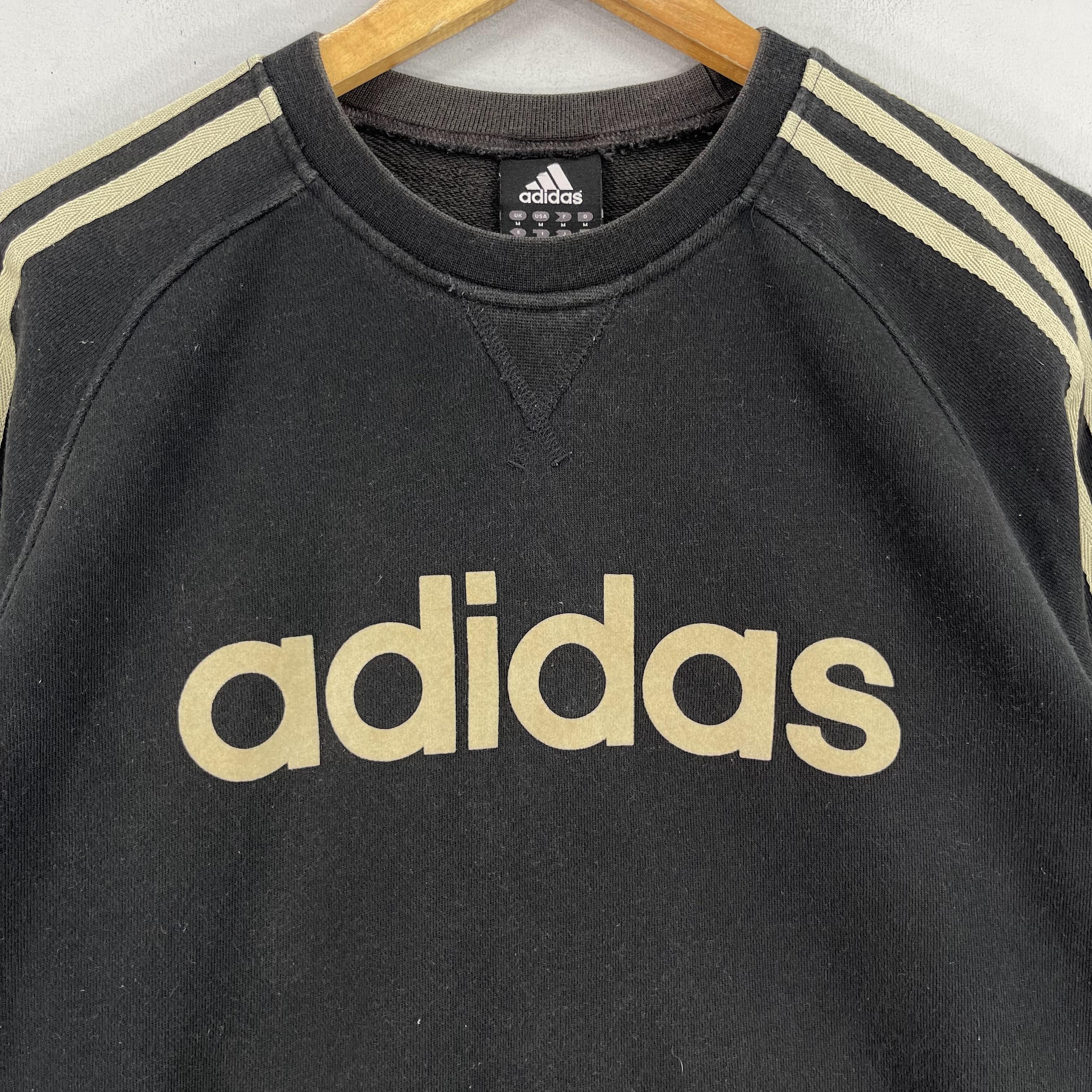 Adidas × Vintage Vintage ADIDAS Three Stripes Spellout Sweatshirt Size US M / EU 48-50 / 2 - 2 Thumbnail