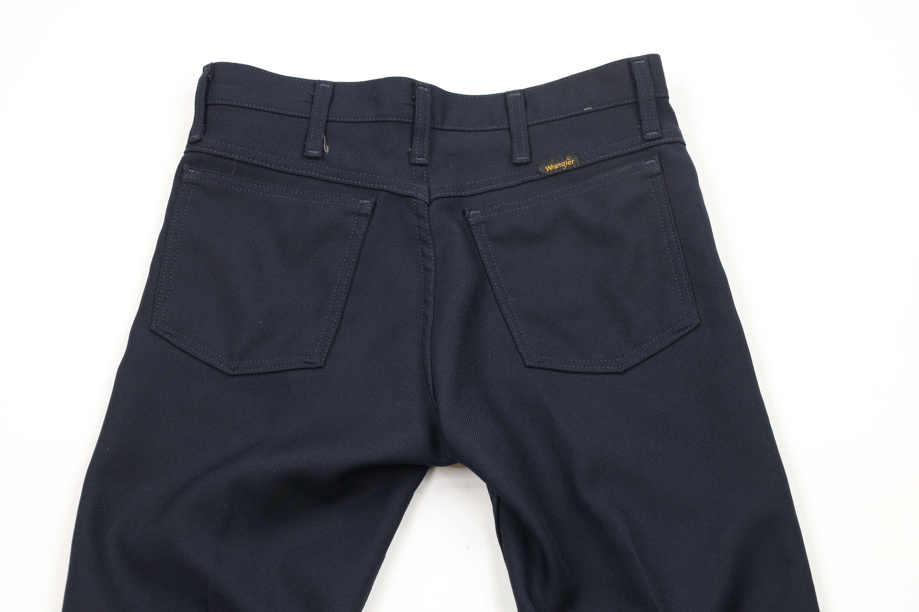 Vintage × Wrangler Vintage 90s Wrangler Flared Bootcut Chino Pants Navy Blue Size US 30 / EU 46 - 8 Thumbnail