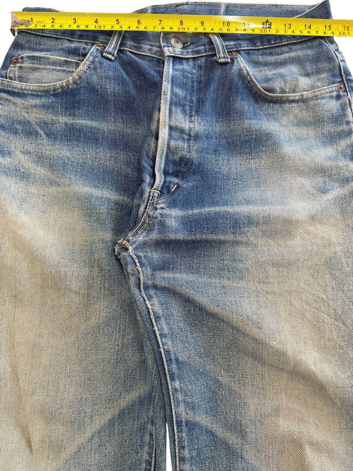 Pure Blue Japan HR Market Faded Wash Style Loose Jeans Size US 31 - 9 Thumbnail