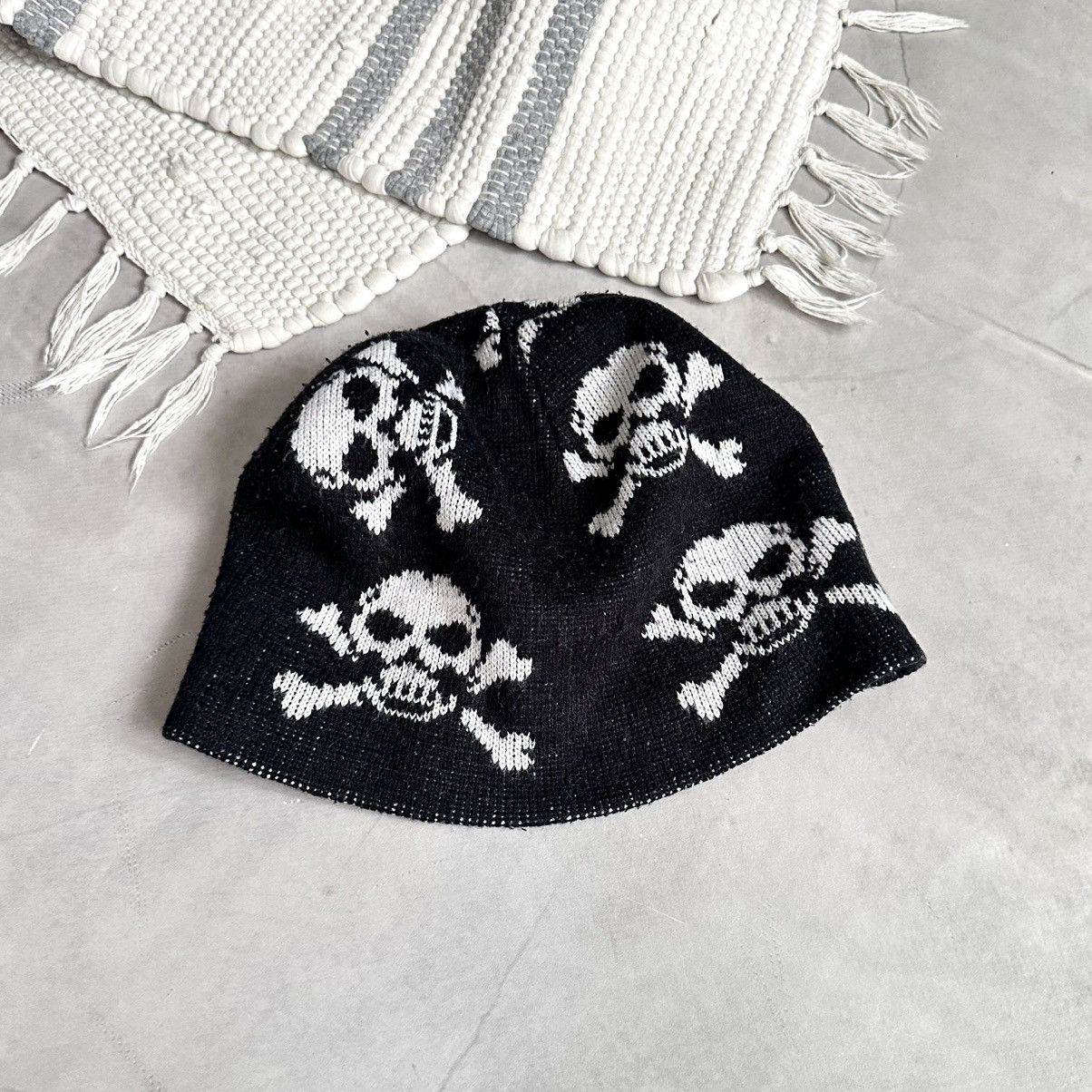 Hysteric Glamour × Undercover Japan Skull Yohji Yamamoto Vibe Knit Hat Beanie Size ONE SIZE - 1 Thumbnail