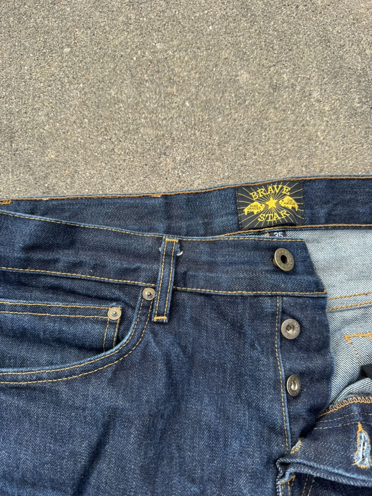 Other Bravestar Made in USA Slim Straight Selvedge Denim Jeans Size US 34 / EU 50 - 3 Thumbnail