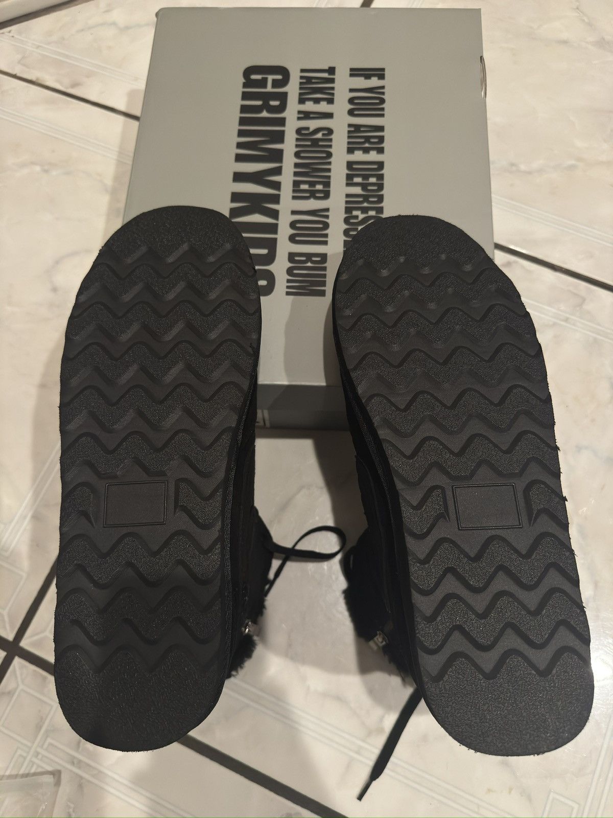 Grimykids Early Access Exclusive BLACK RUGGS (Rick Owen UGGs) Size US 9 / EU 42 - 7 Thumbnail