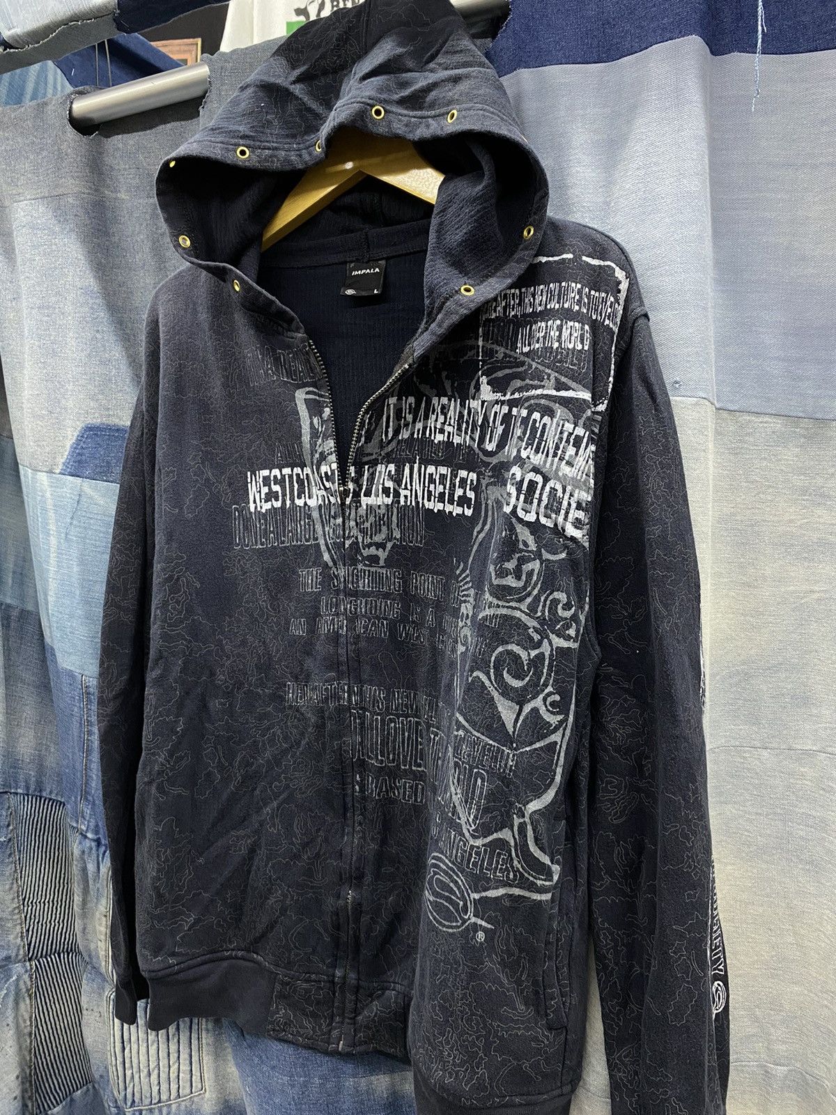 14th Addiction × Japanese Brand × KMRii poem impala zip hoodie print y2k gothic style Size US L / EU 52-54 / 3 - 4 Thumbnail