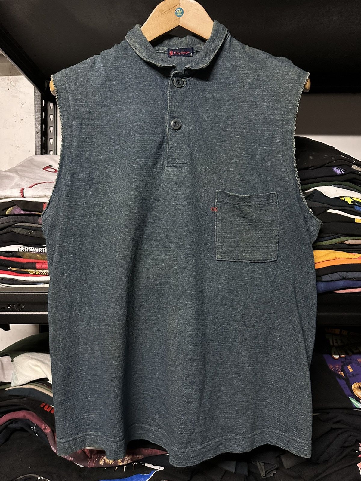 Vintage 45rpm Indigo Single R Pocket Tee