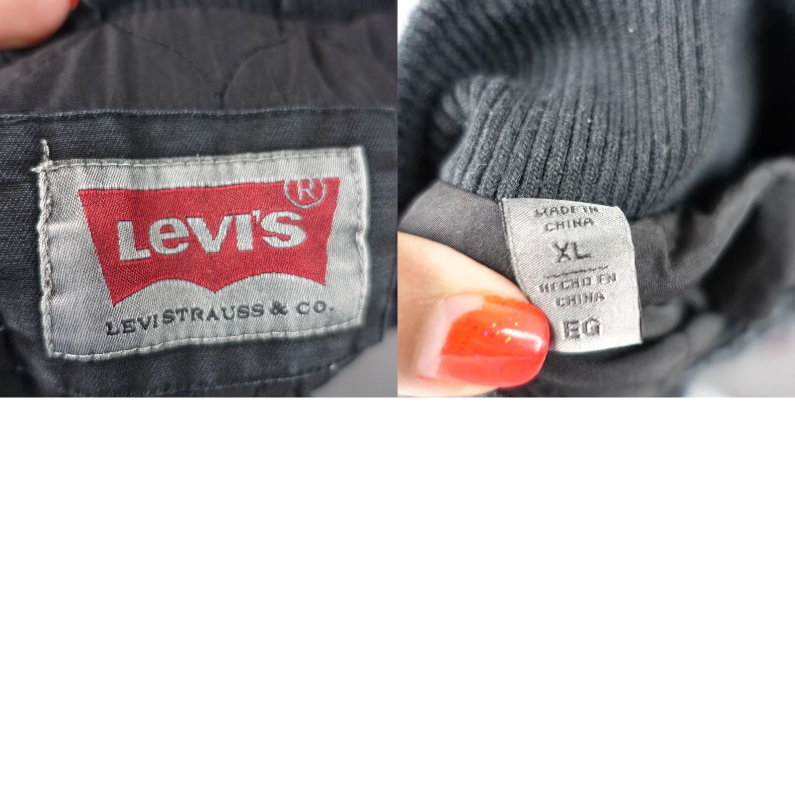 Levi's Levi's Jacket Mens XL Gray Cotton Denim Military Insulated Lined Zip Front Regular Pockets VTG Size US XL / EU 56 / 4 - 10 Thumbnail