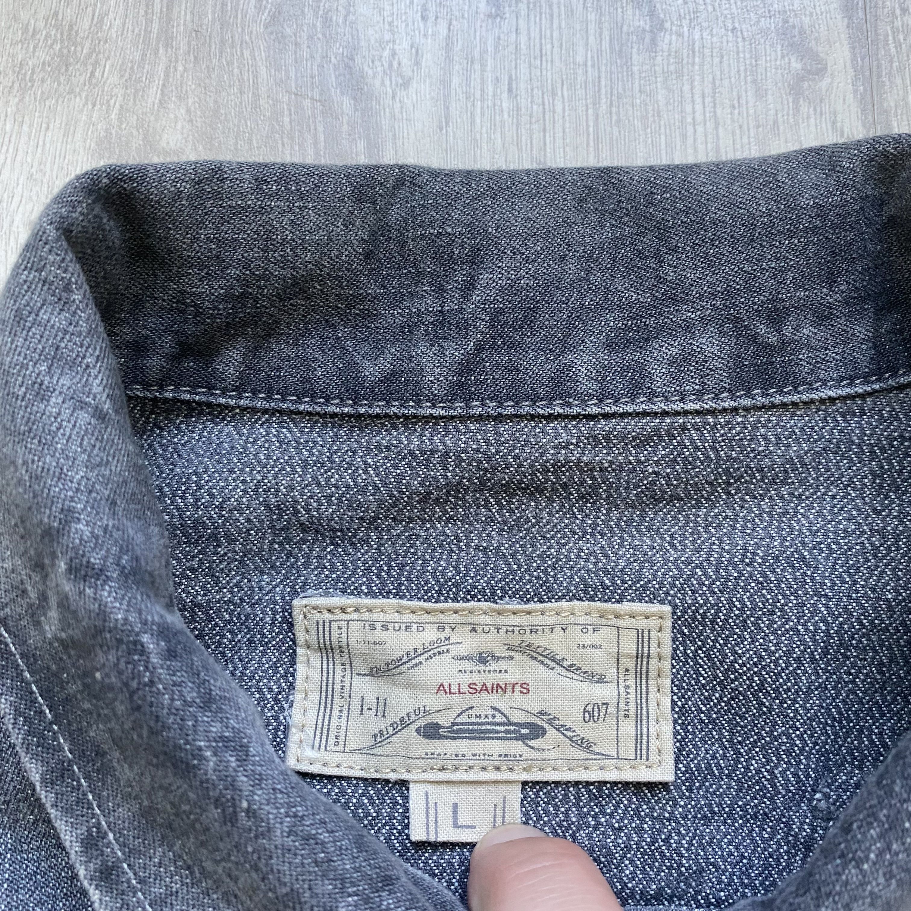 Allsaints ALLSAINTS Denim jacket Trucker Dark Gray jeans Size US M / EU 48-50 / 2 - 4 Thumbnail