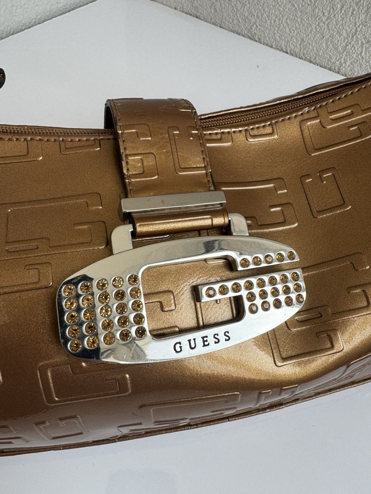 Guess Vintage Guess Monogram Shoulder Bag Y2K Baguette Size ONE SIZE - 5 Thumbnail