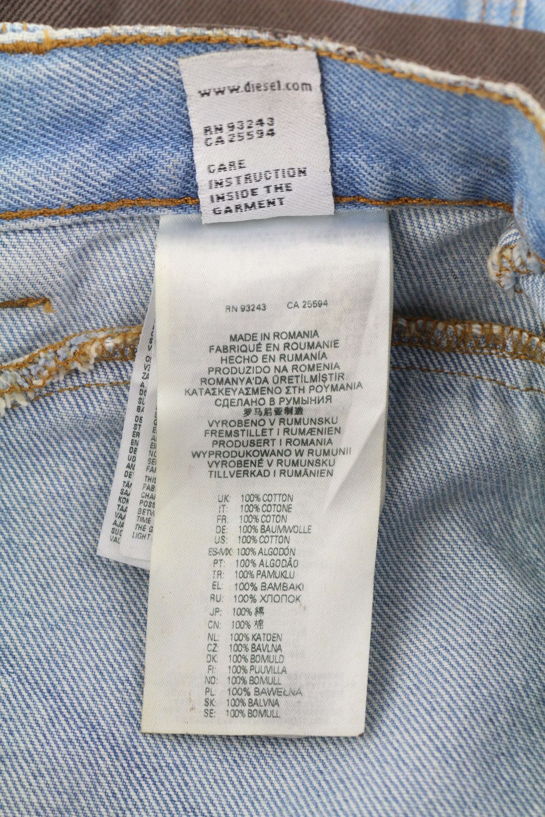 Diesel DE-LYANNA 0EIAC W26 Brown Coated Denim Zip Mini Skirt 41311 Size 26" / US 2 / IT 38 - 8 Thumbnail