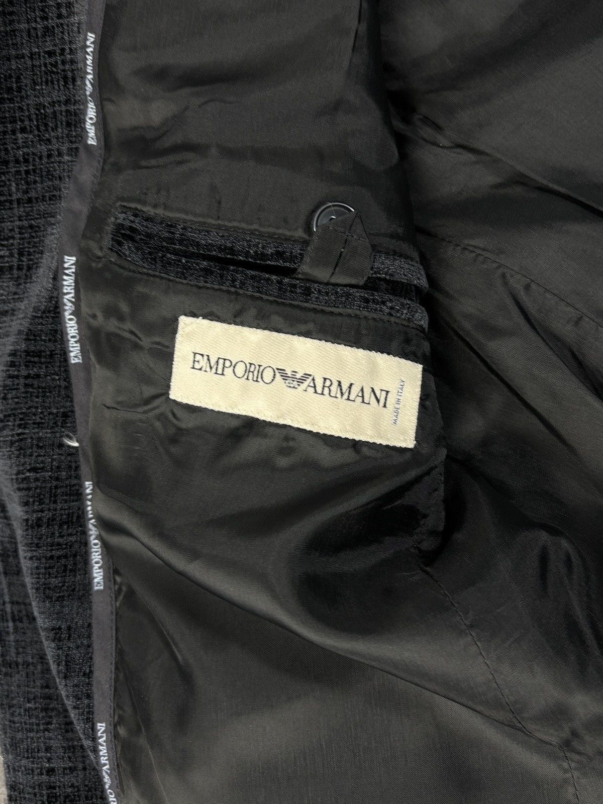 Emporio Armani F/W 2005 Emporio Armani Velvet Suit Jacket Vintage Velour 54 Size 54R - 7 Thumbnail