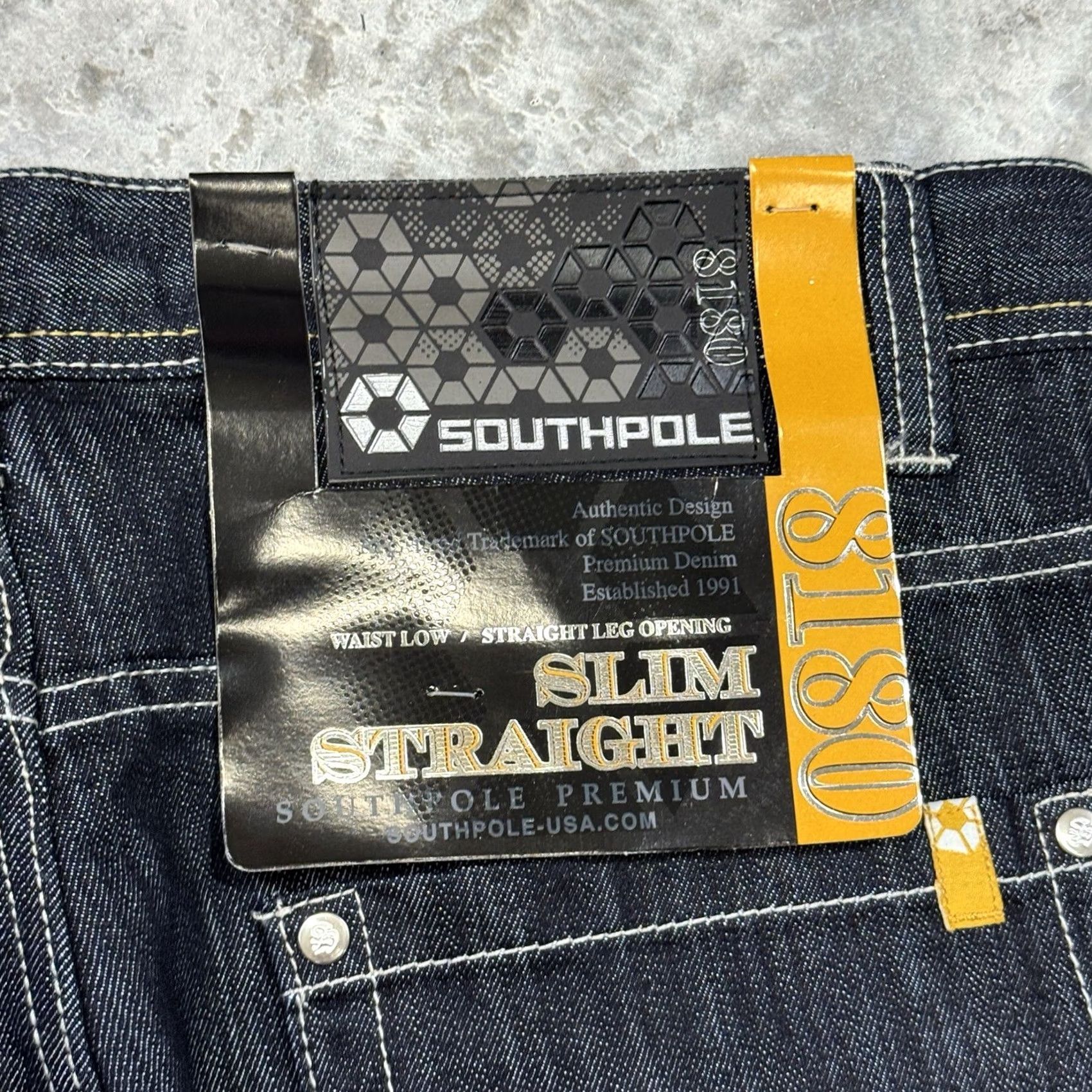 Southpole Southpole Jeans 36x34 Mens Baggy Hip Hop Y2K Indigo Denim NWT 90s Skater Straight 5-Pocket Jeans Blue Indig0 Dark Wash Regular Fit Mens Size US 36 / EU 52 - 5 Thumbnail