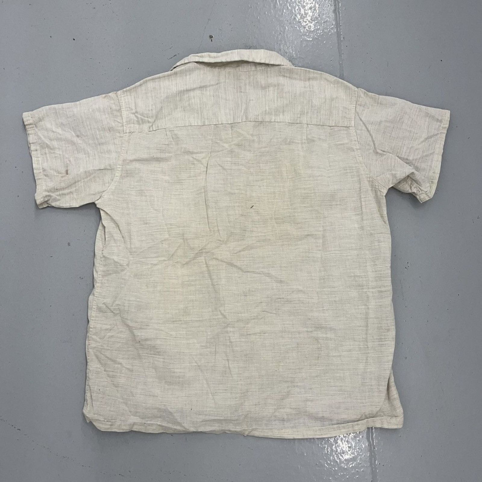 Other Vintage 50s Samsons White Pattern Cotton Loop Collar Size US M / EU 48-50 / 2 - 4 Thumbnail