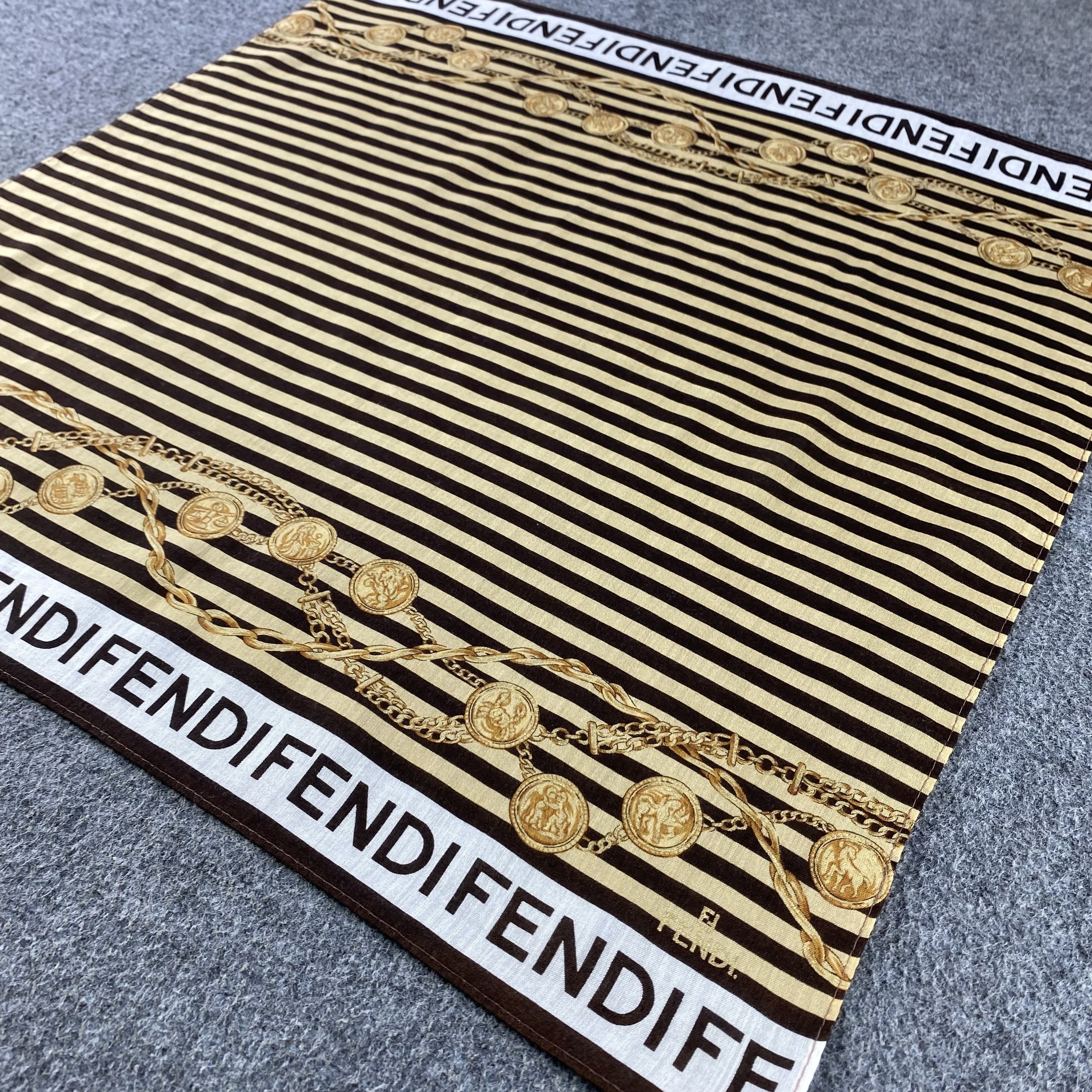 Vintage Fendi Handkerchief/Neckerchief/Bandana HC724 Size ONE SIZE - 2 Thumbnail