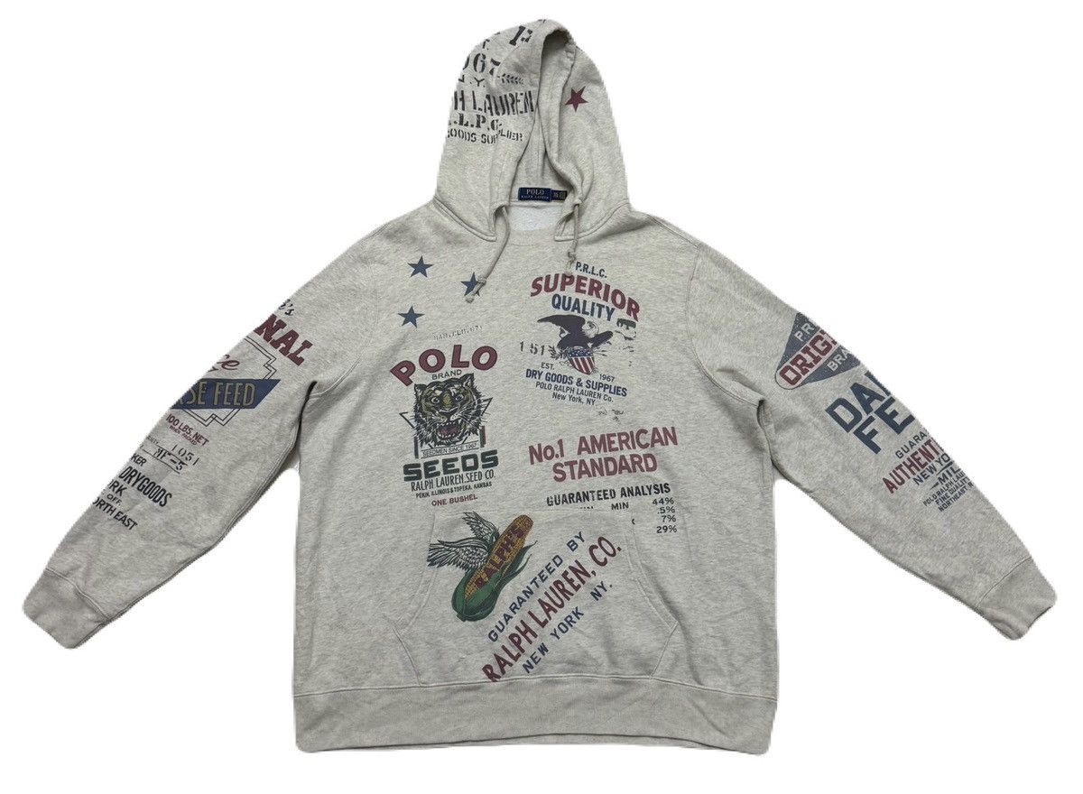 Polo Ralph Lauren Very Rare Design Vtg POLO RALPH LAUREN Hoodies Size US XXL / EU 58 / 5 - 3 Thumbnail