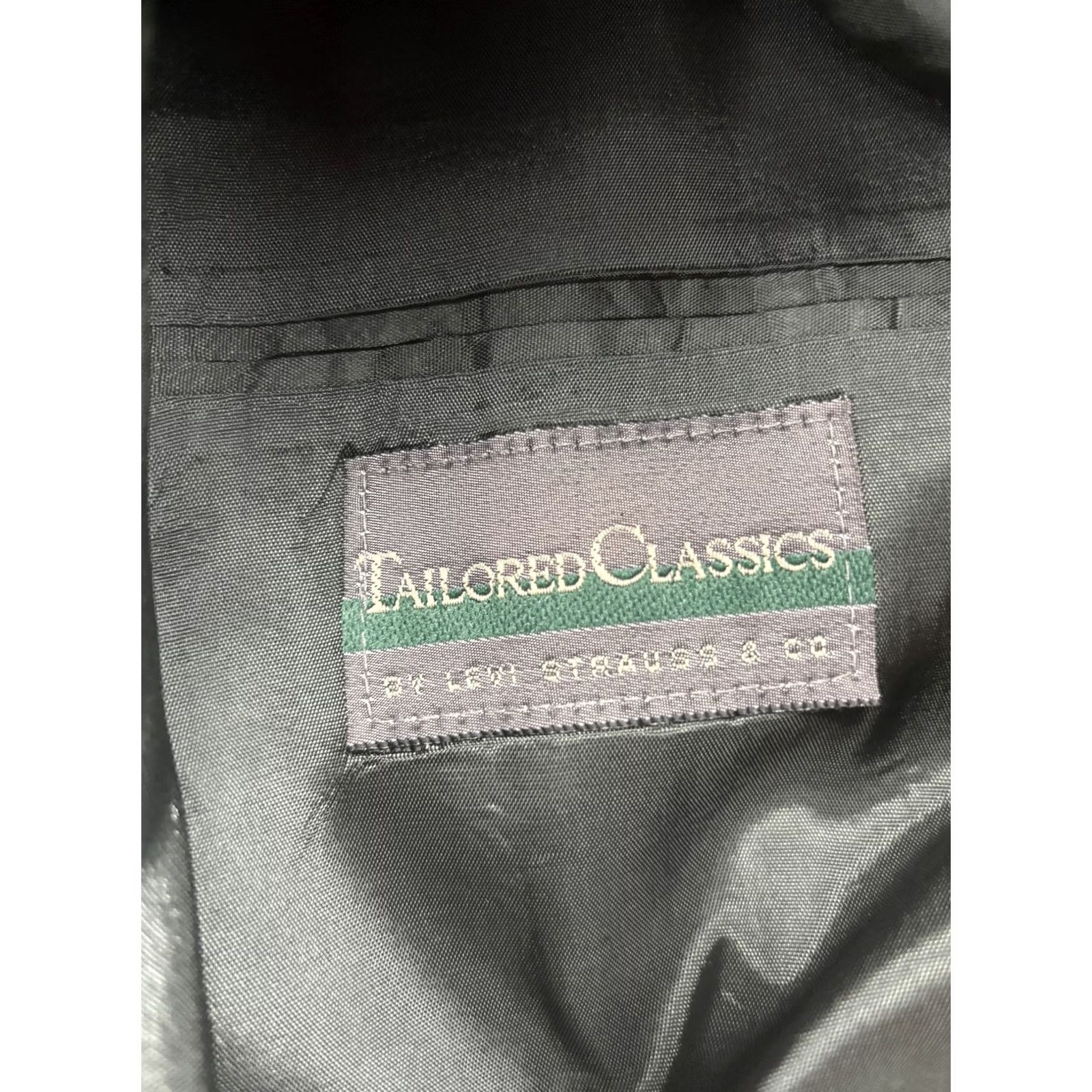 Levi's VNTG Levi's Tailored Classics Blazer Mens L Gray Herringbone Wool USA 90s Regular Tailored Classics Blazer Mens L Gray Herringbone Wool USA 90s Size 44R - 8 Thumbnail