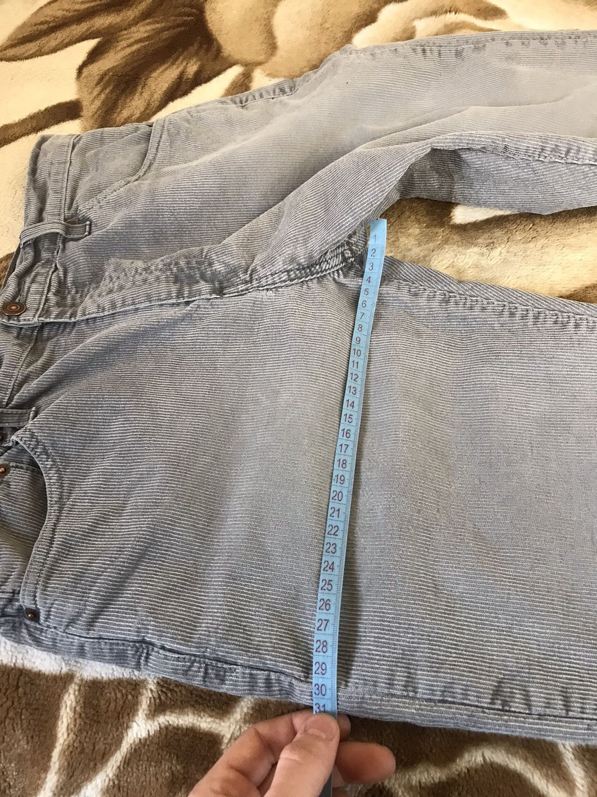 Levi's × Vintage 🔥 Y2K Vintage Levi’s 507 Grey Bootcut Corduroy Pants 32x32 Size US 32 / EU 48 - 15 Thumbnail