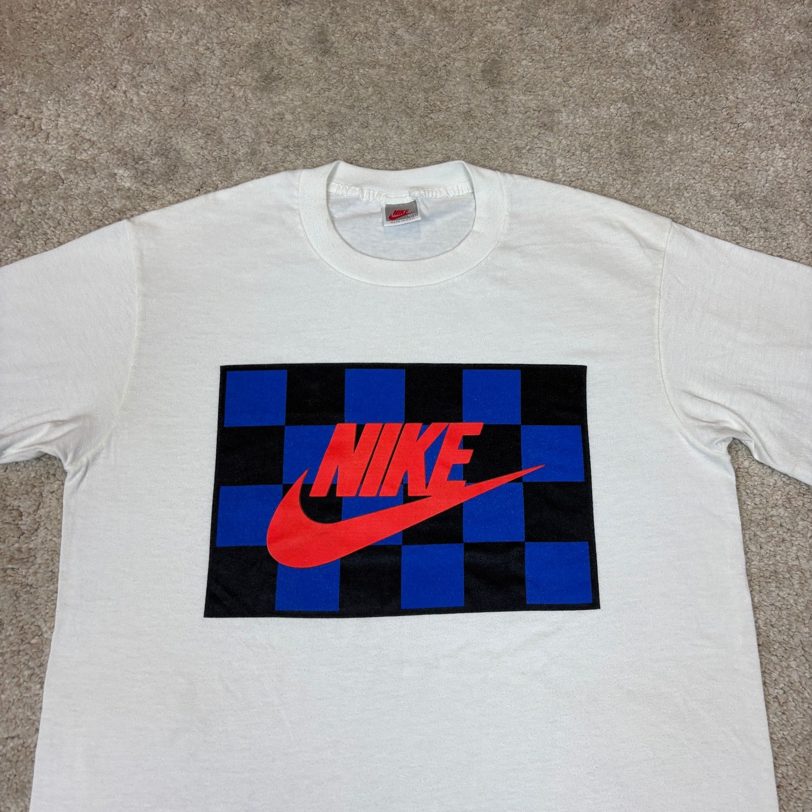 Nike VTG 80s Nike John McEnroe Checker Logo Tennis T Shirt Large Size US L / EU 52-54 / 3 - 2 Thumbnail