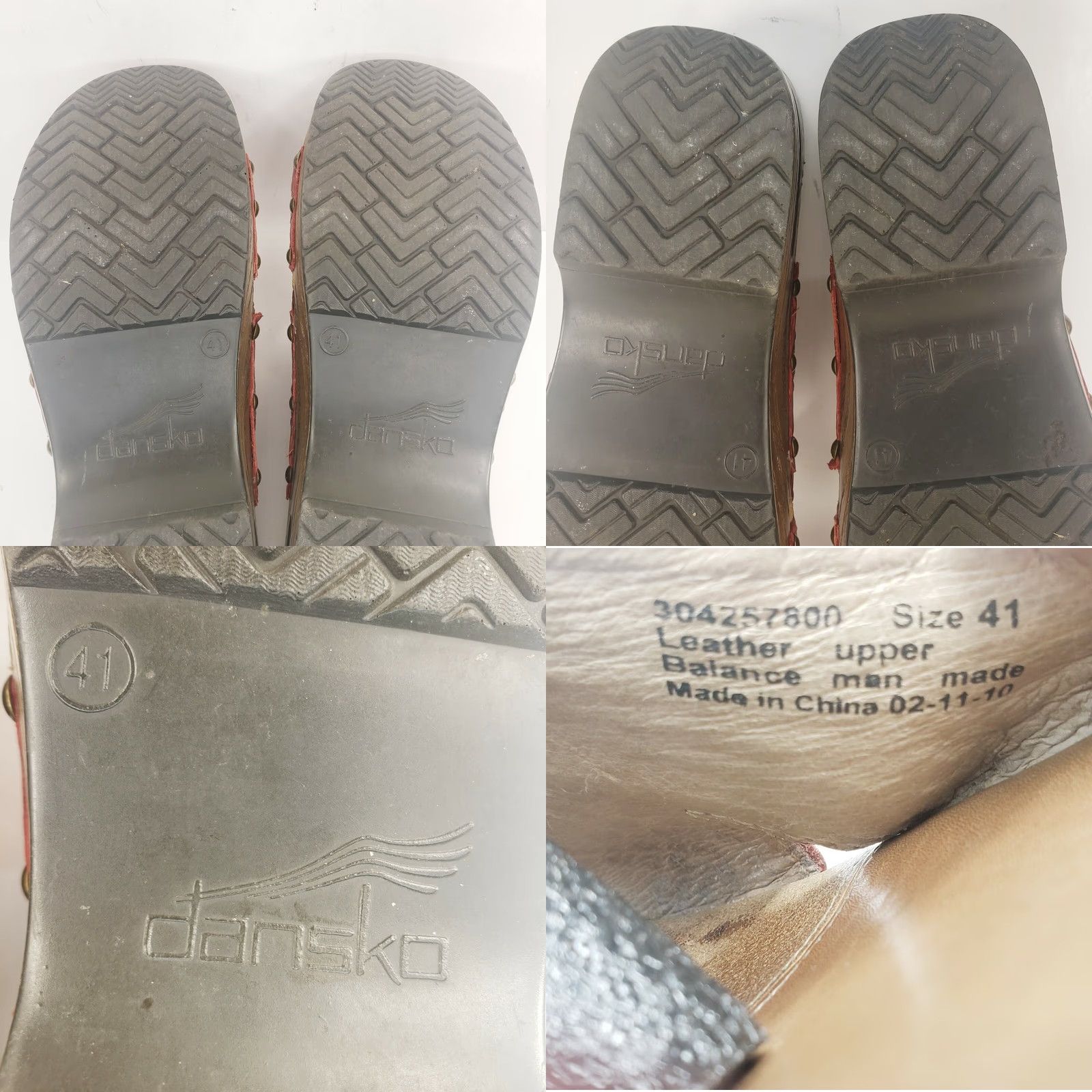 Dansko DANSKO Mila Woven Criss Cross Leather Slide Red Sandals Sz. 9.5-10 EU 41 Mens Womens Girls Boys Size US 9.5 / IT 39.5 - 9 Thumbnail