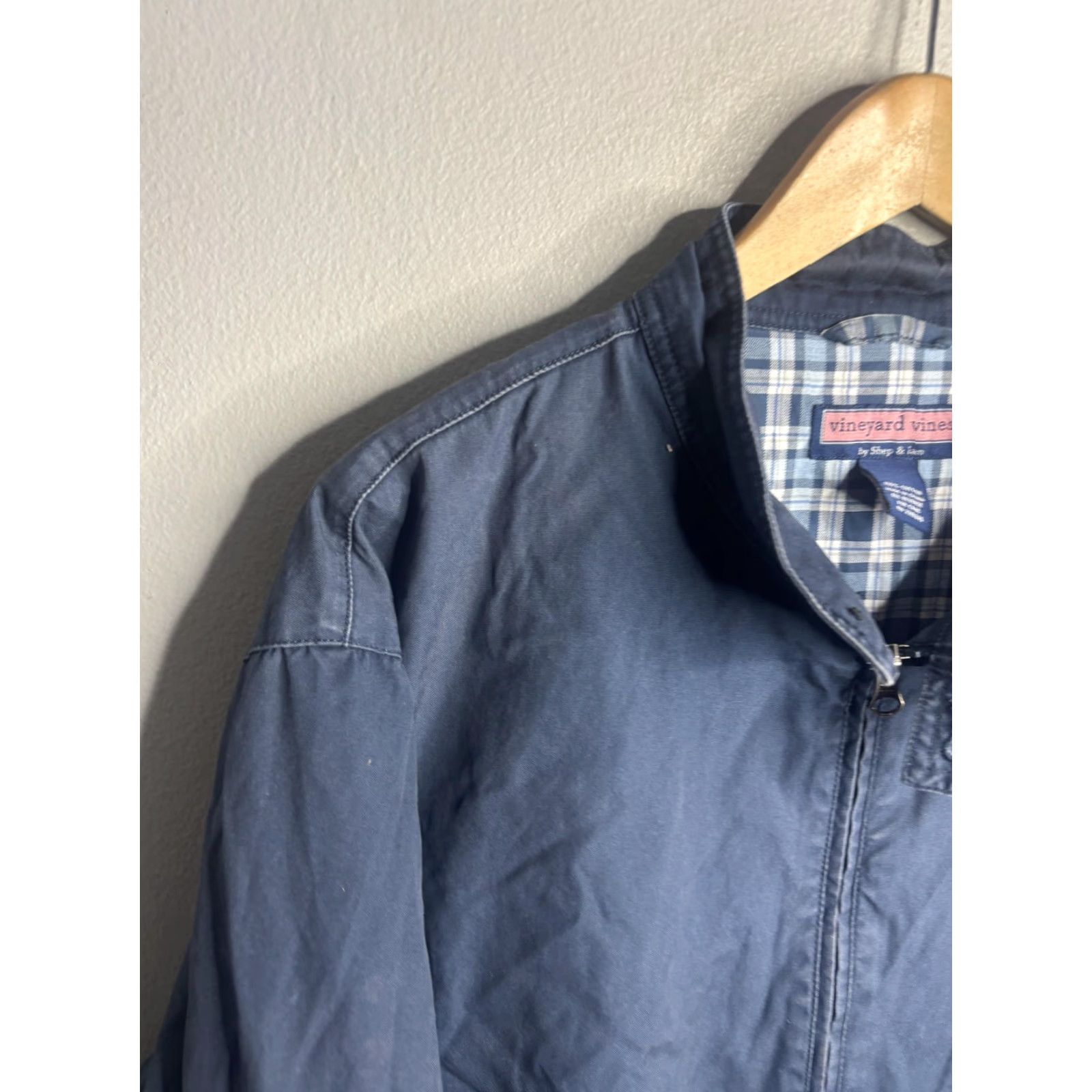 Vineyard Vines Vineyard Vines Jacket Mens XL Blue Cotton Bomber Full Zip Plaid Lined Casual Size US XL / EU 56 / 4 - 2 Thumbnail