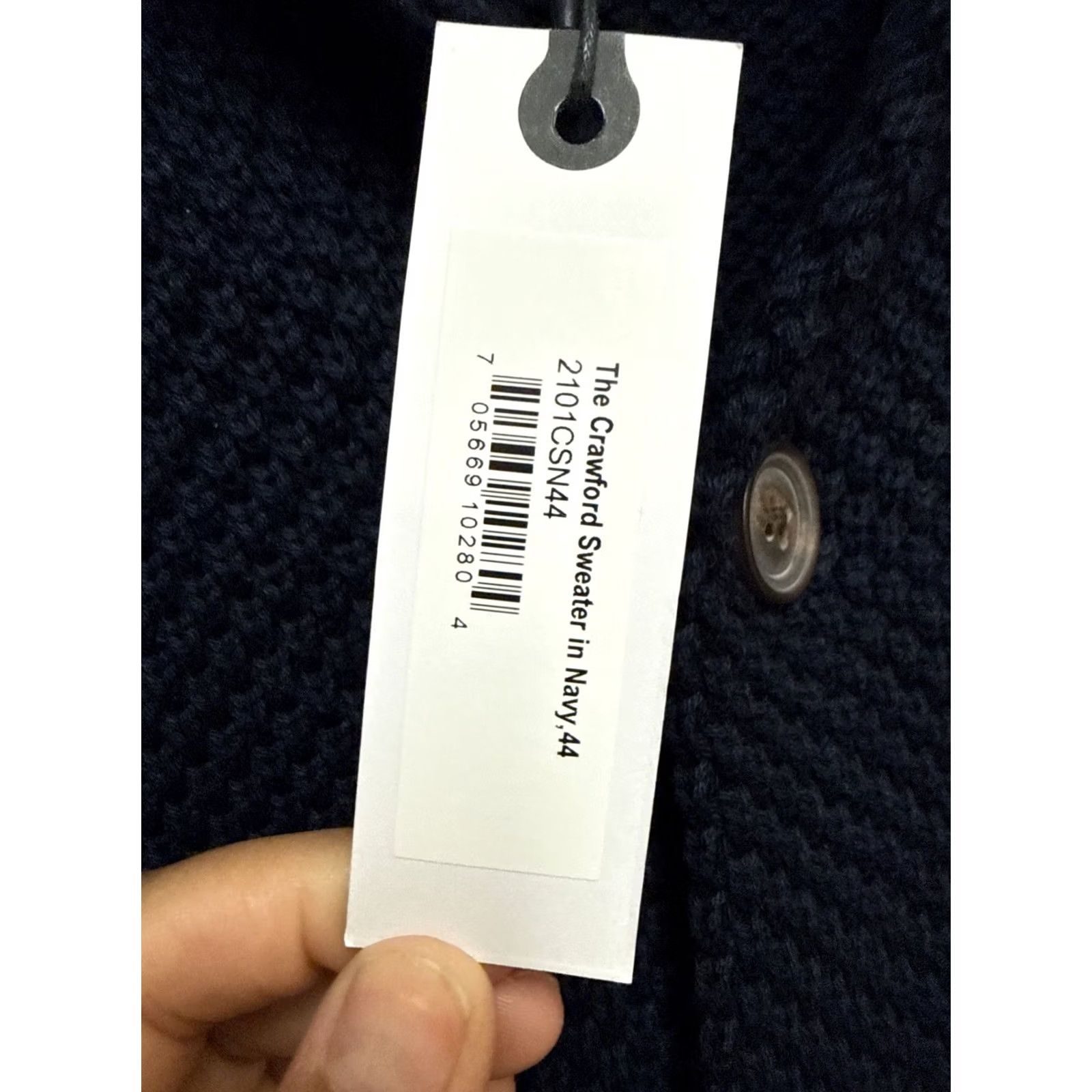 Taylor Stitch Sweater Mens 1XL Blue Cardigan Long Sleeve Cotton Knit Solid Classic, Men's — image 3 of 6