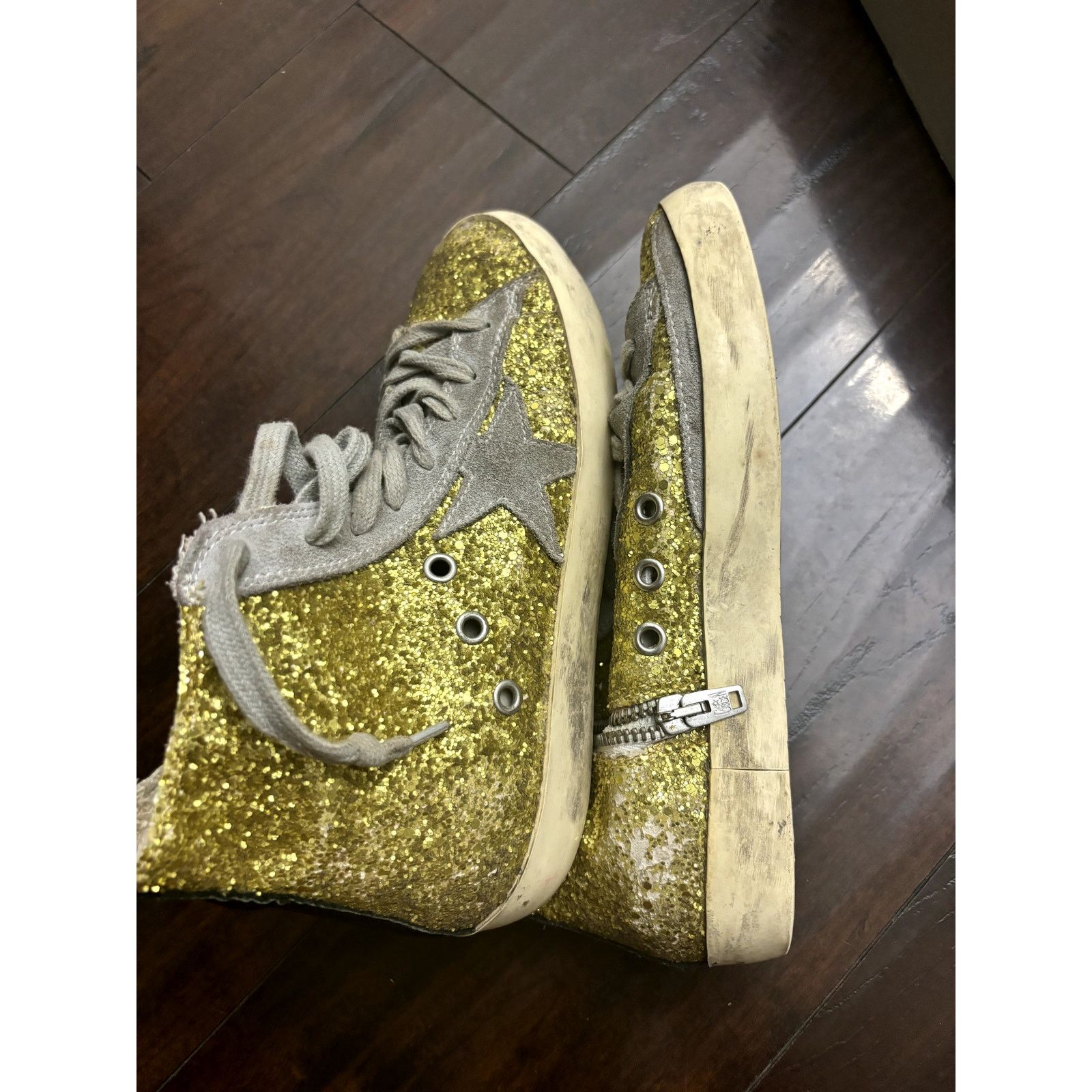 Golden Goose Golden Goose sneakers francy glitter n camoscio lime glitter Size US 5 / IT 35 - 7 Thumbnail