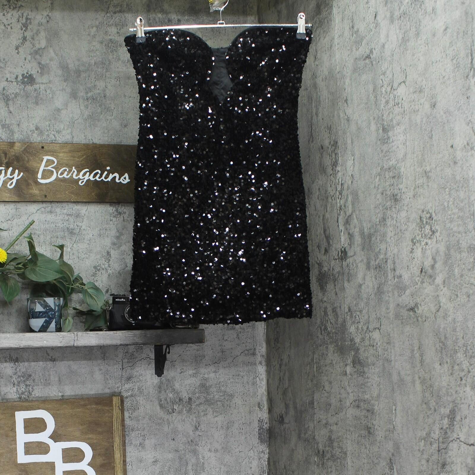 Bardo Nwt Bardot Womens Eleni Sequined Mini Dress Black S (us 4) Size S / US 4 / IT 40 - 1 Thumbnail