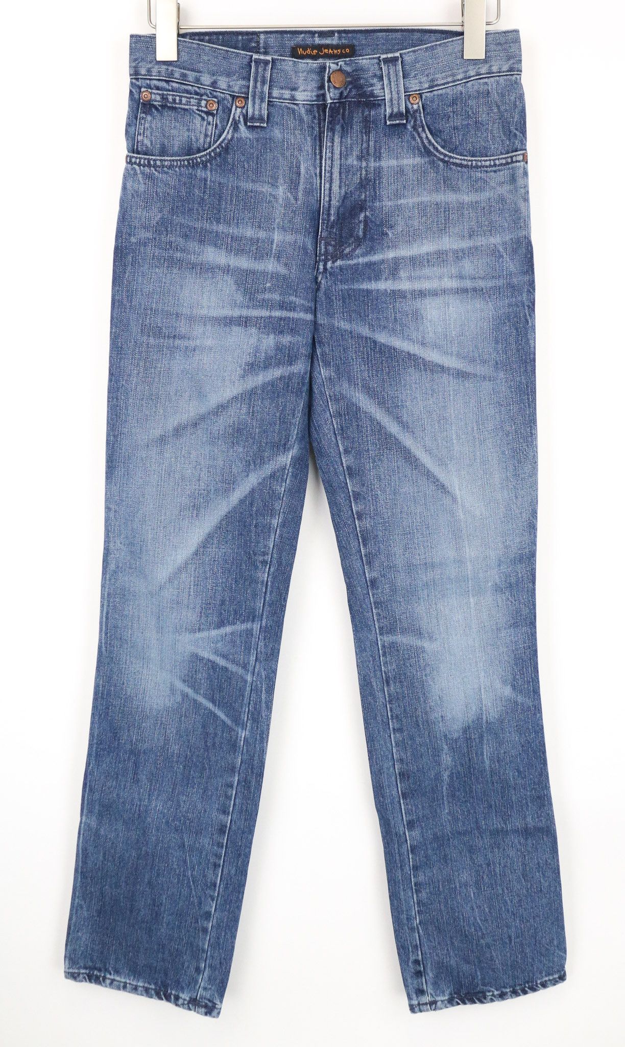 Nudie Jeans SLIM JIM W30/L32 Mid Blue Zippered Jeans 74593 Size US 30 / EU 46 - 1 Thumbnail