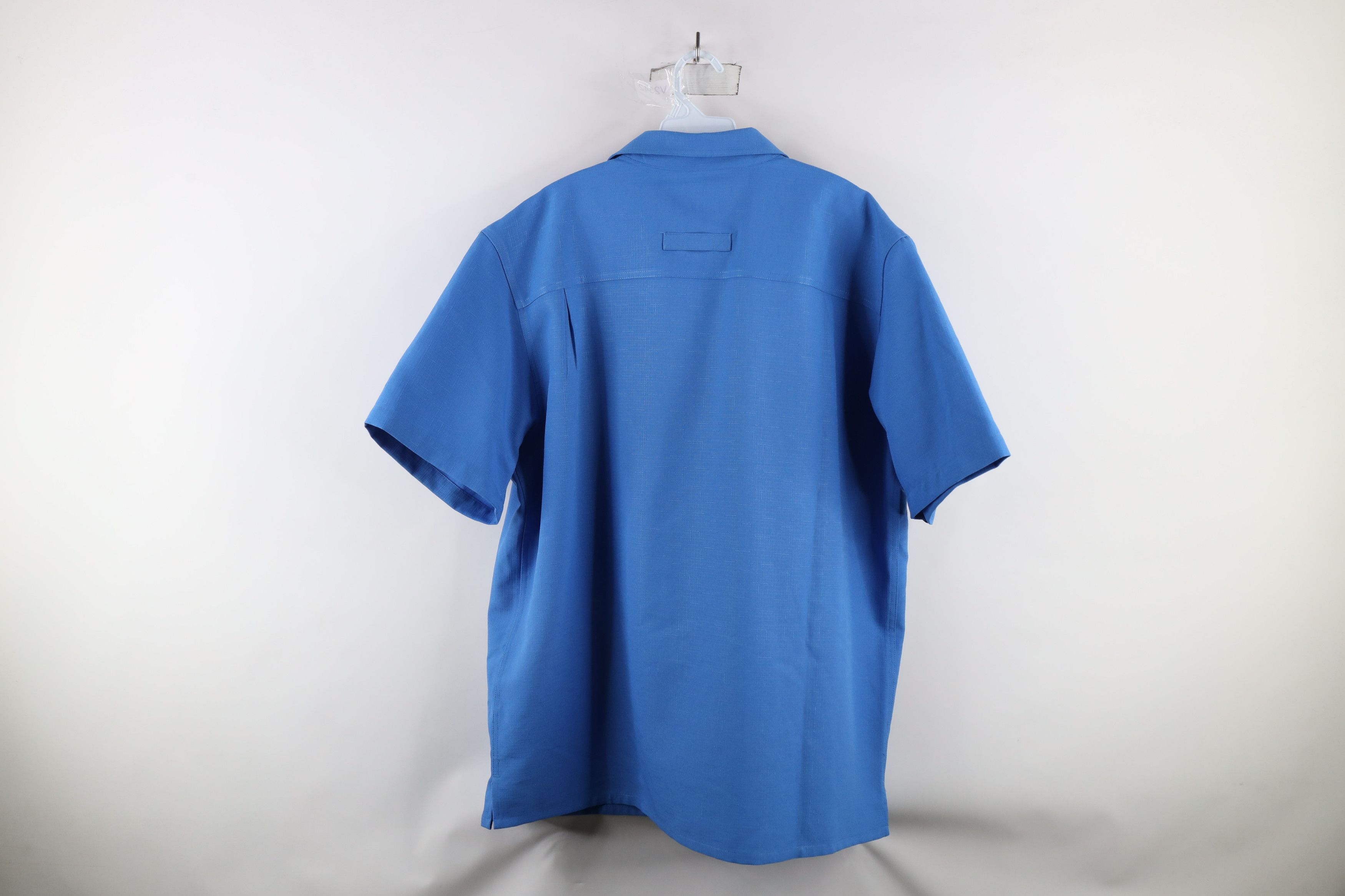 Vintage Vintage 90s Streetwear Bush Short Sleeve Button Shirt Blue Size US XL / EU 56 / 4 - 8 Thumbnail