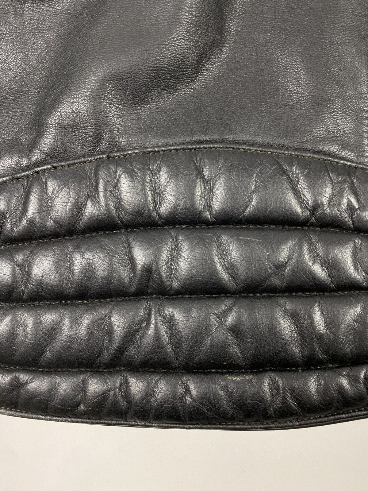 Vintage 1970s Vintage Distressed Kawasaki Heavy Leather Biker Jacket Size US M / EU 48-50 / 2 - 18 Thumbnail