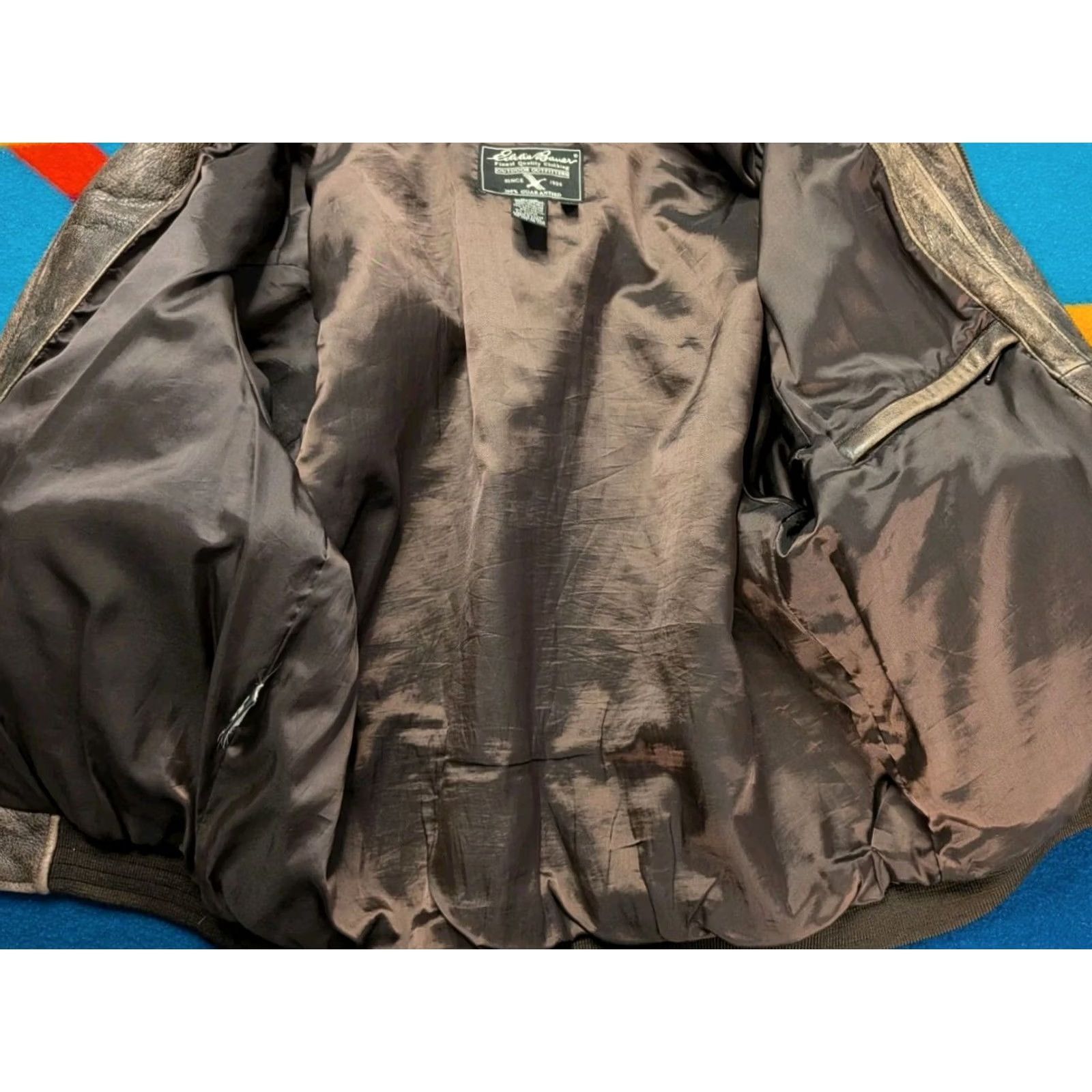 Eddie Bauer VINTAGE Eddie Bauer Leather Bomber Jacket Aviator Pilot Zip Flight Patina M Casual Outdoor USA Mens Size US M / EU 48-50 / 2 - 3 Thumbnail