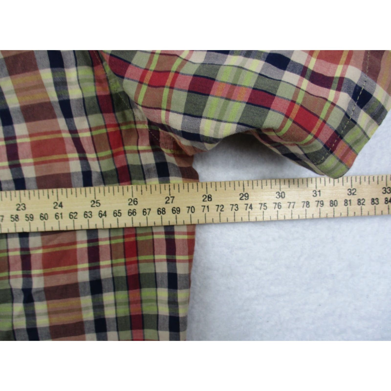 Lucky Brand VINTAGE Lucky Brand Dungarees Shirt Mens XXL Plaid Short Sleeve Button-Up Size US 39 - 6 Thumbnail