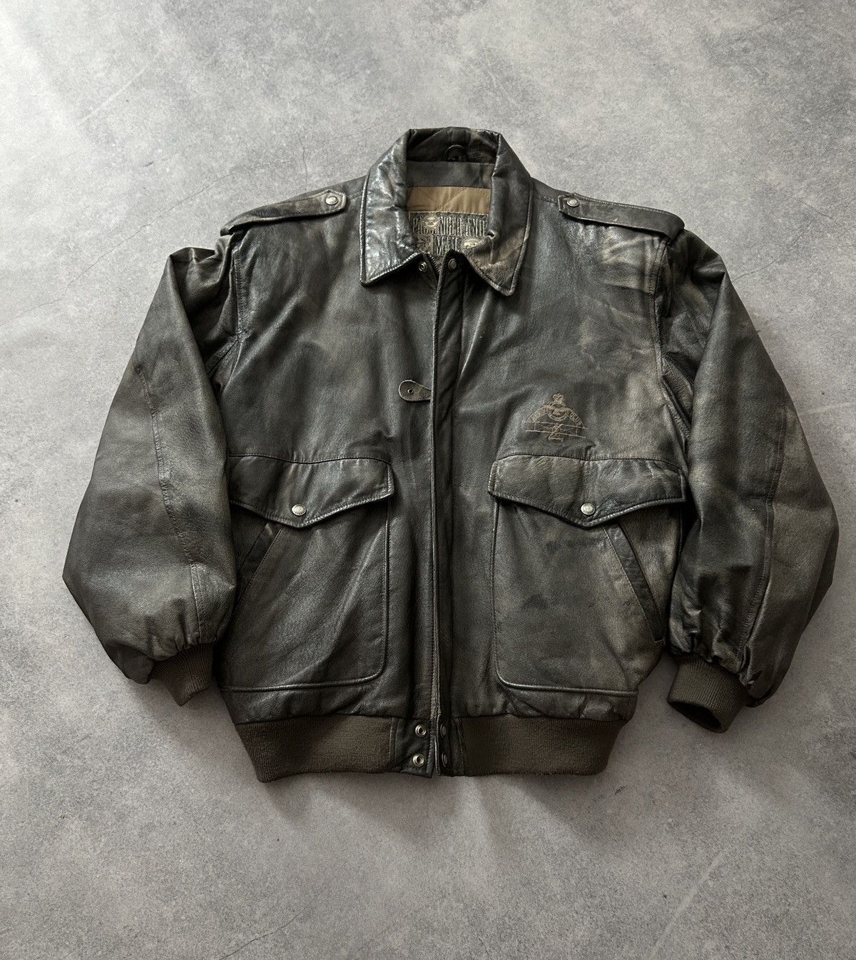 Genuine Leather Vintage AirForce Leather fly jacket mens Size US L / EU 52-54 / 3 - 1 Thumbnail