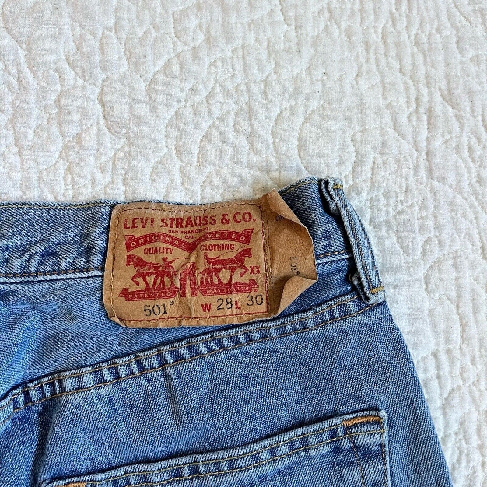 Levi's Levi’s 501 Womens Distressed Shorts Blue Denim Short Light W Size 28" / US 6 / IT 42 - 4 Thumbnail
