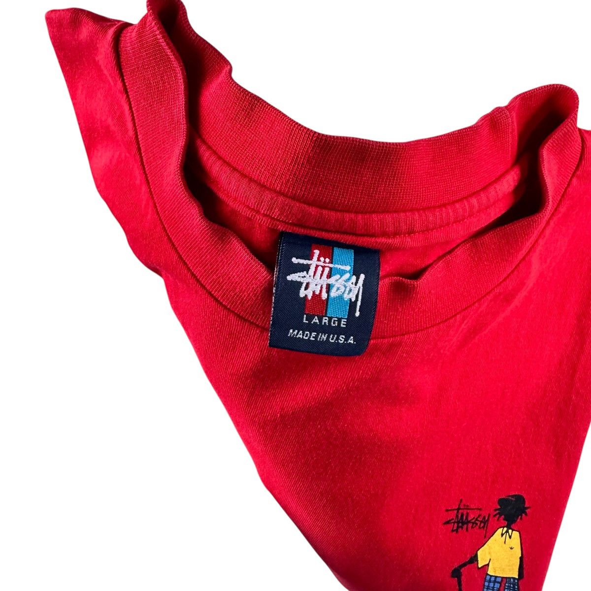 Stussy Vintage 90s Stussy Rasta Golf Stickman T-Shirt Made In USA Size US L / EU 52-54 / 3 - 6 Thumbnail