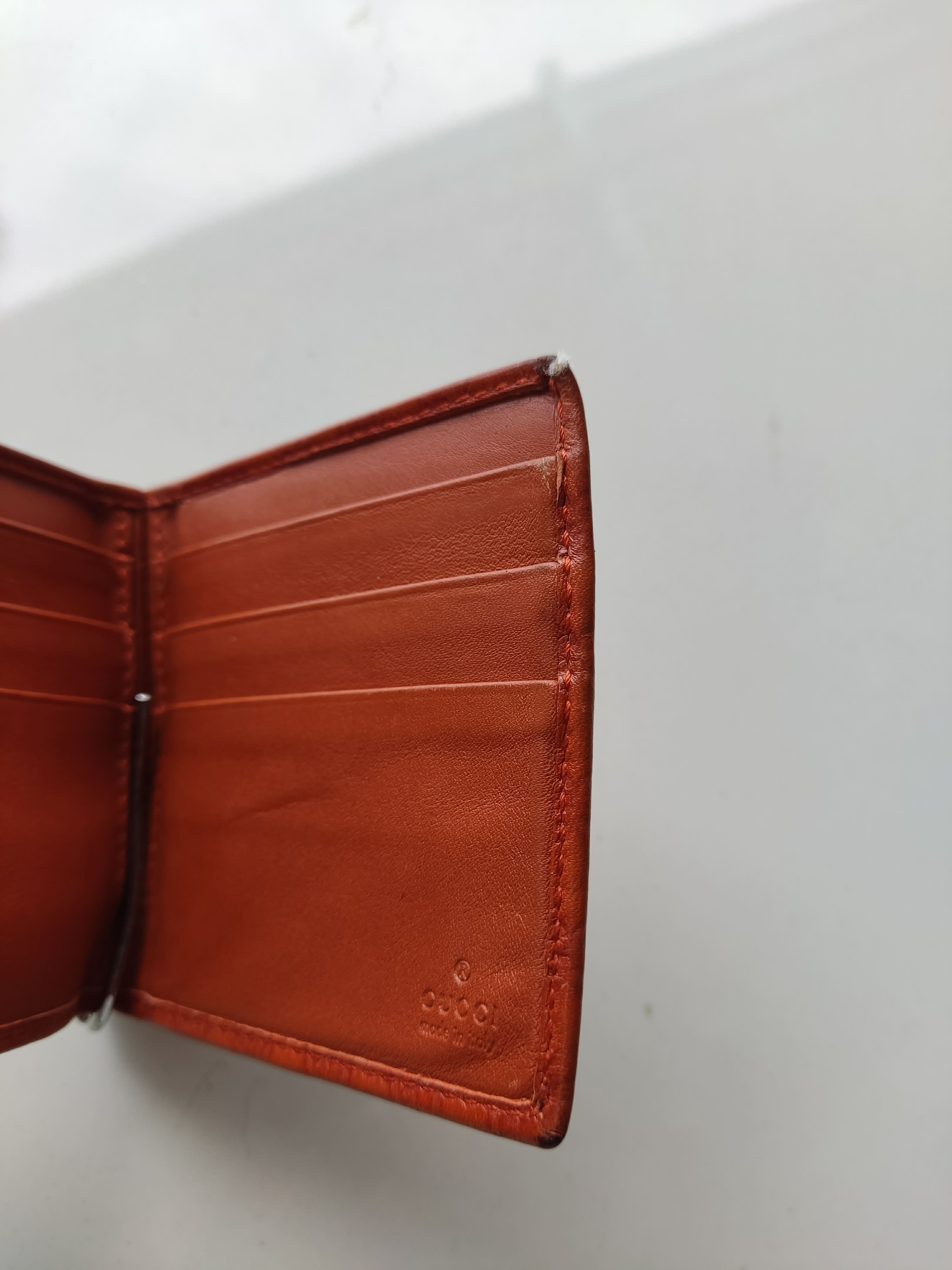 Gucci GUCCI Orange Guccissima Leather Bi-Fold Wallet Size ONE SIZE - 8 Thumbnail