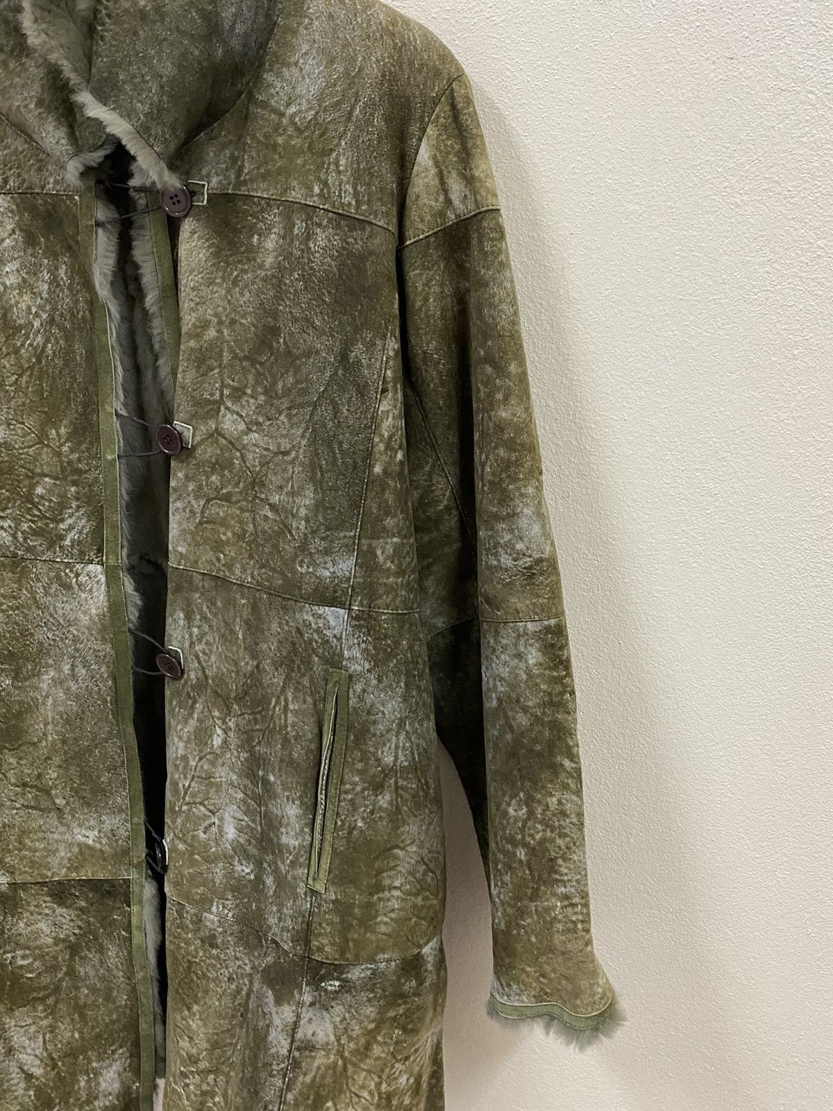 Vintage Vintage Leather Fur Rabbit Jacket Size L / US 10 / IT 46 - 4 Thumbnail