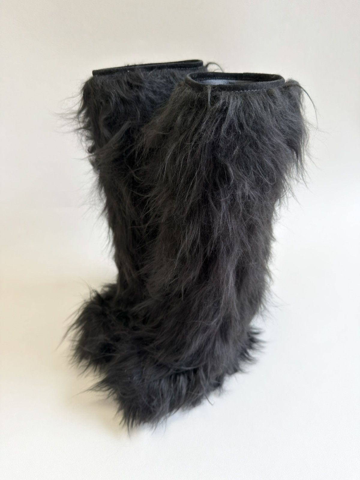 Miu Miu Eco Mongolian Faux Fur Tall Boots Size US 6.5 / IT 36.5 - 5 Thumbnail