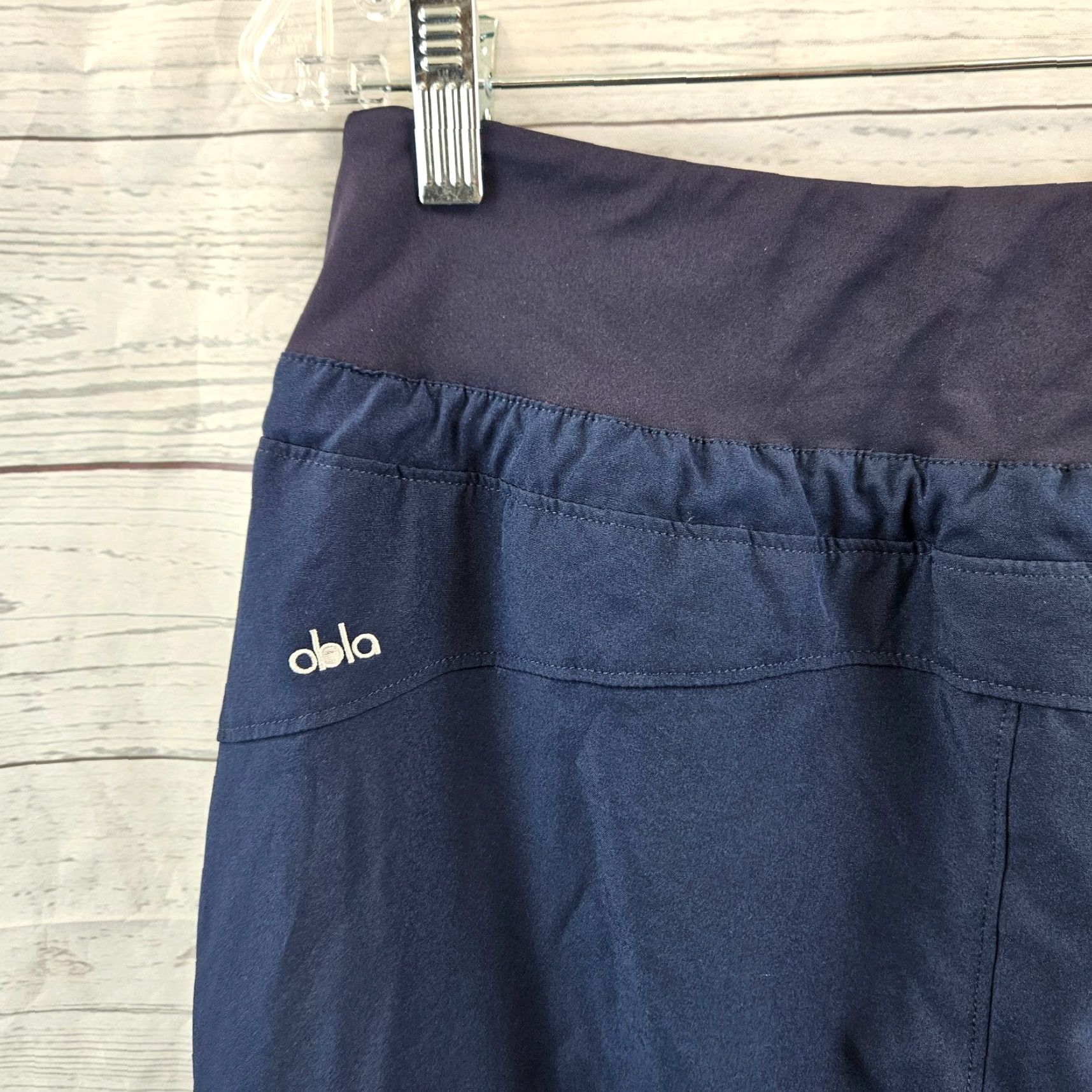 Vintage Obla Womens Shorts Sz Medium Blue Zip Pickets Drawstring High Rise Size 32" / US 10 / IT 46 - 4 Thumbnail