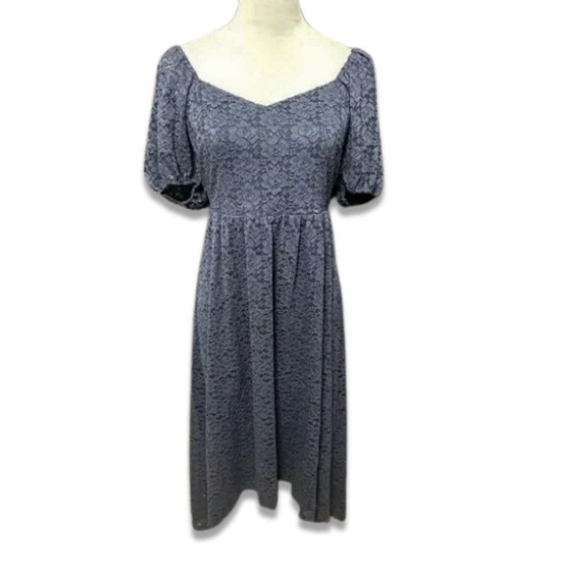 Other NSR Soft Lace Dress Hi-Low Hemline Puff Sleeves Blue M NWT Size M / US 6-8 / IT 42-44 - 1 Thumbnail