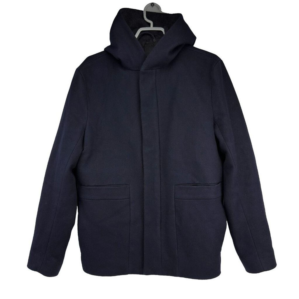 Cos COS Wool Navy Blue Contemporary Fall Hooded Jacket sz 36 R Size US L / EU 52-54 / 3 - 1 Thumbnail