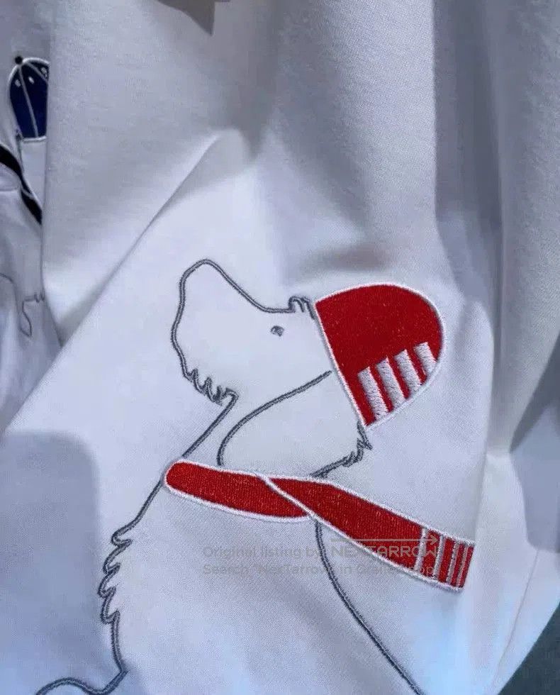 Thom Browne Thom Browne Dog Embroidery Short-Sleeve T-Shirt. Size US S / EU 44-46 / 1 - 8 Thumbnail
