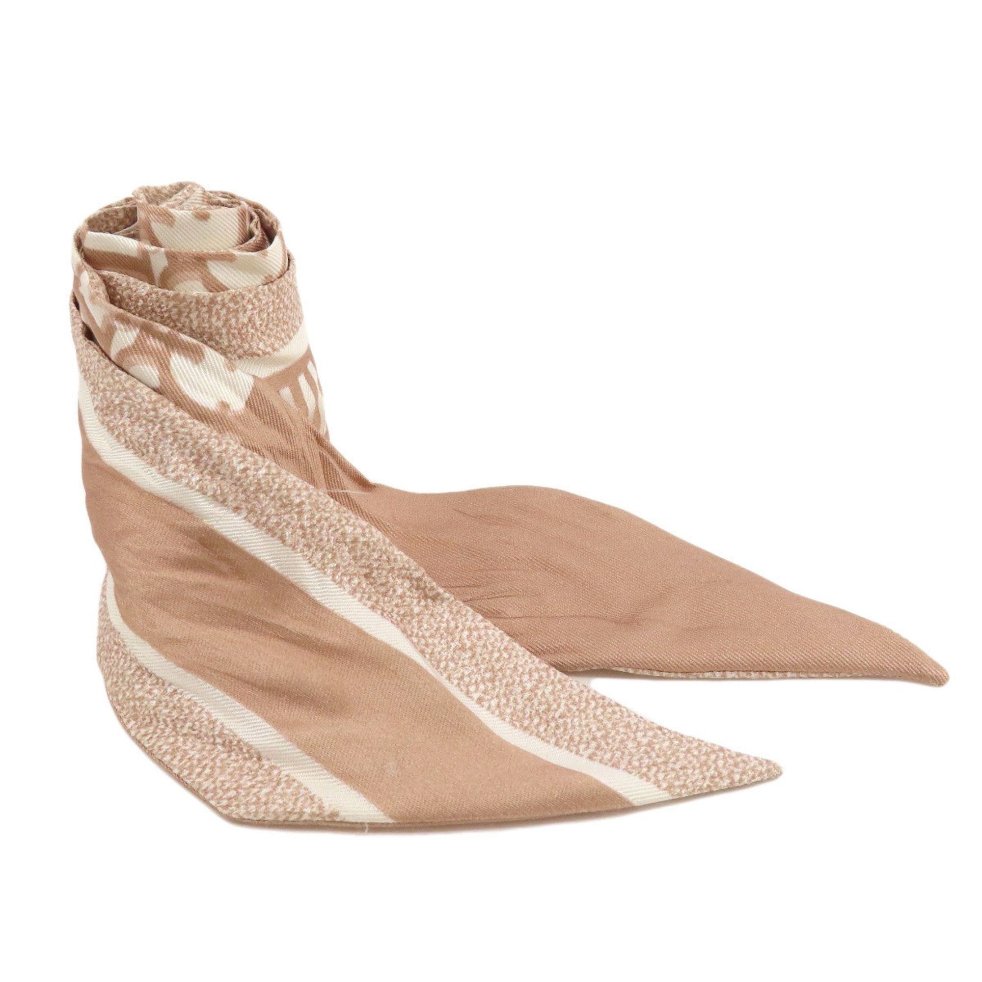 image of Christian Dior Twilly Scarf Silk Women's in White