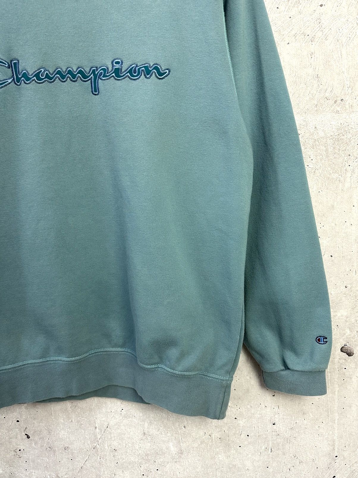 Champion × Vintage Vintage Y2K Champion Blue Cotton Sweatshirt Size US S / EU 44-46 / 1 - 3 Thumbnail