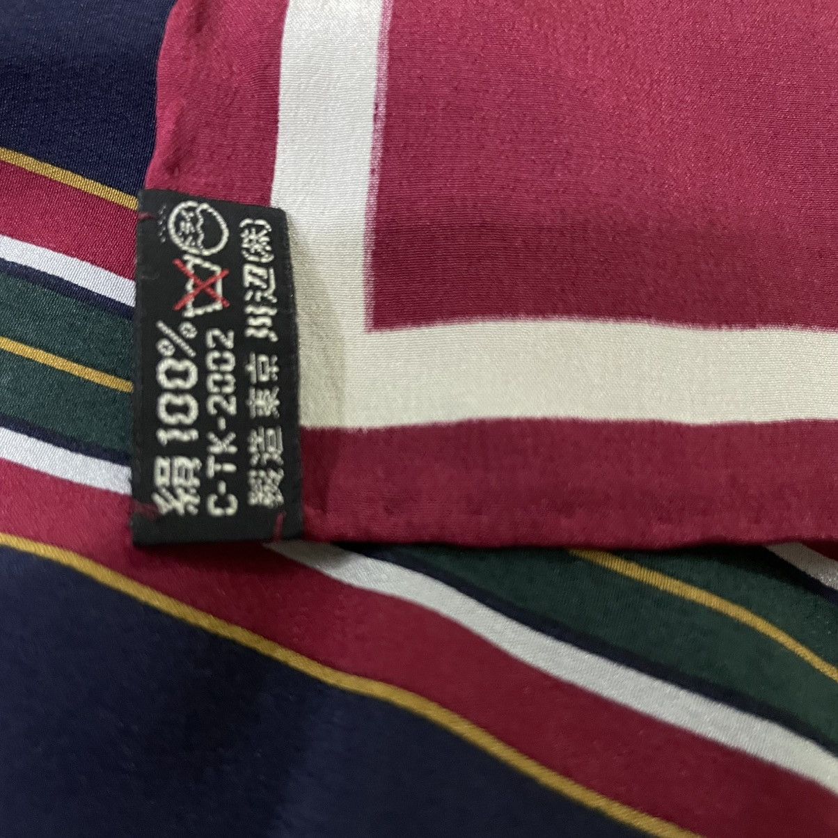 Yves Saint Laurent ysl stripes maroon silk scarf Size ONE SIZE - 3 Thumbnail