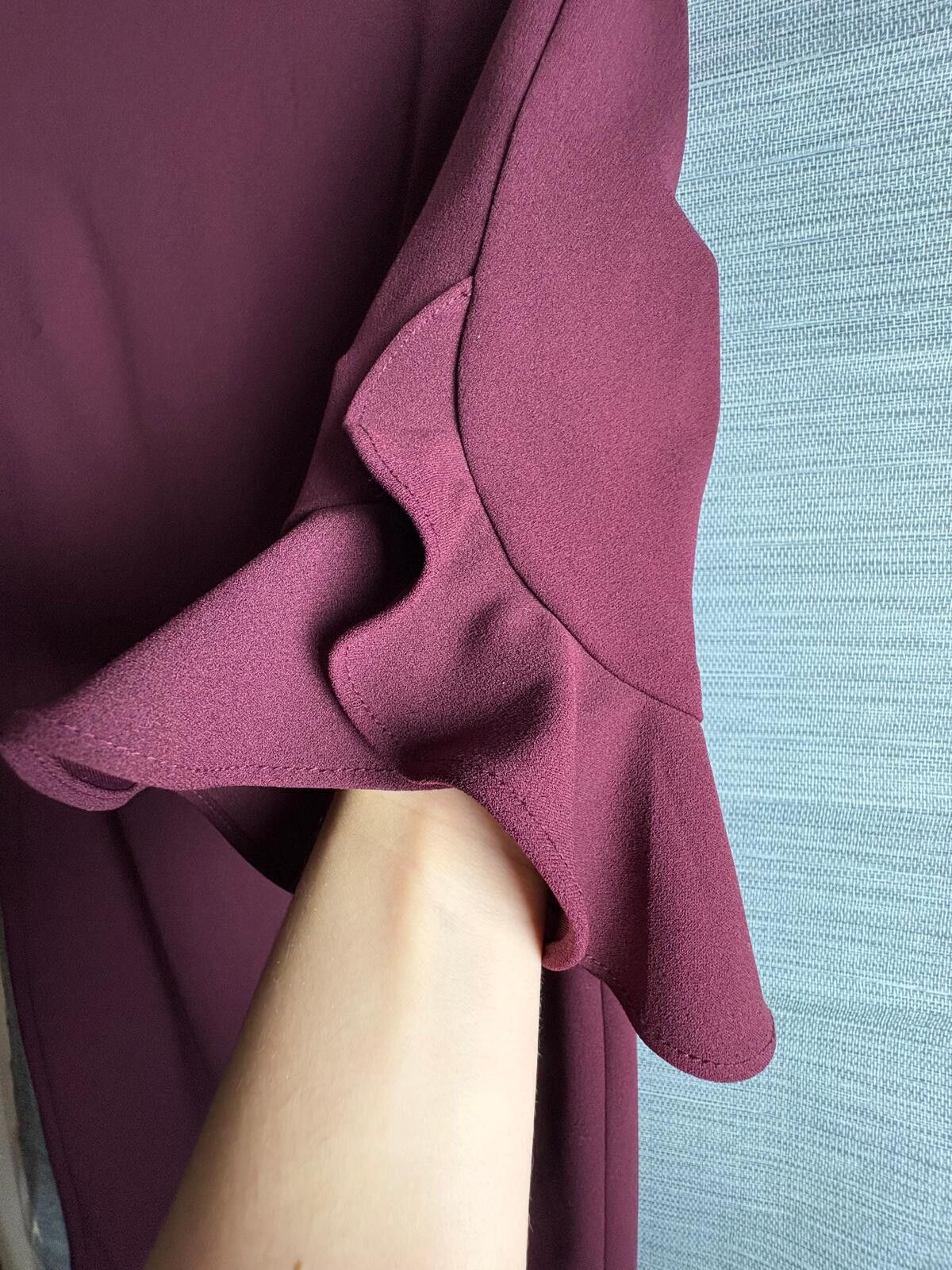 Karl Lagerfeld Karl Lagerfeld Dress Plum Womens Size 6 Paris Ruffle Sleeves Size M / US 6-8 / IT 42-44 - 5 Thumbnail