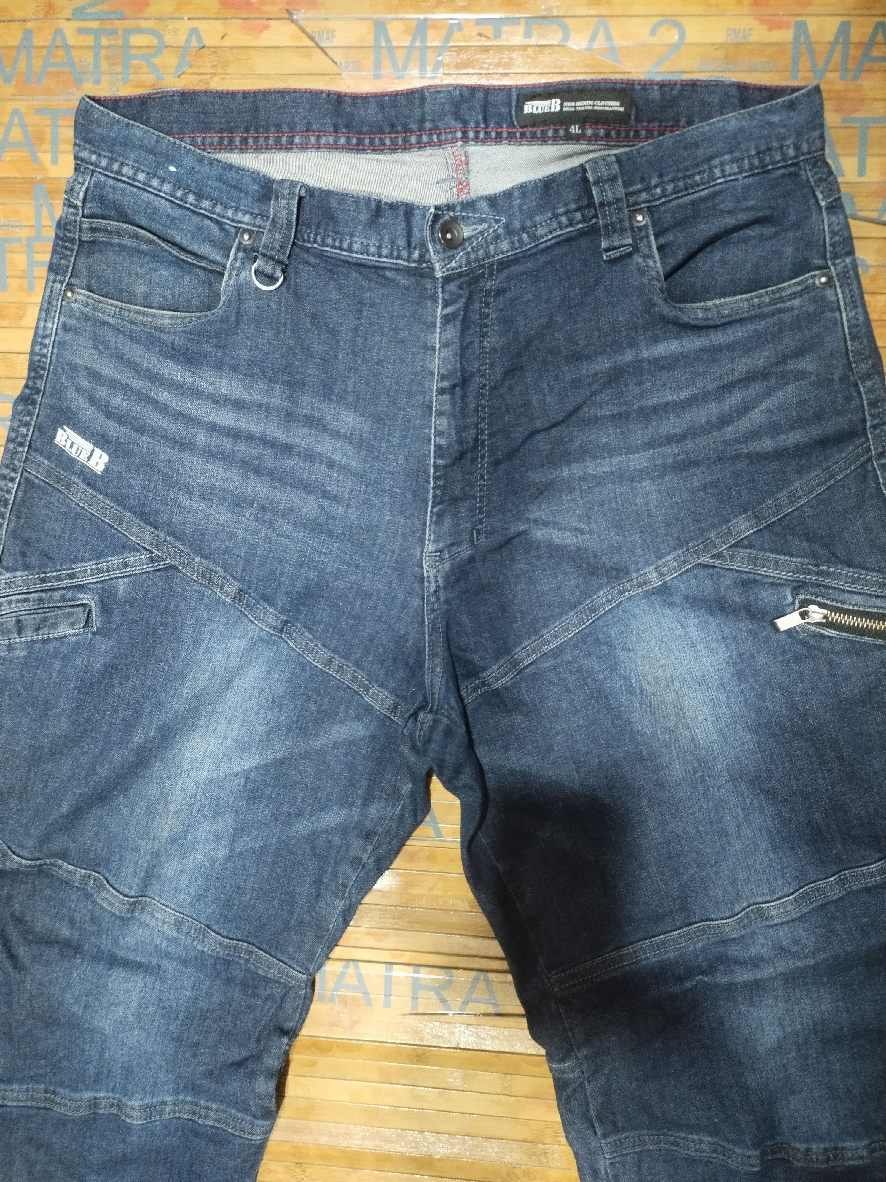 Other Jeans Blue B "Cargo Pants Design""Stretchable Sz 4L 37" Size US 37 - 9 Thumbnail